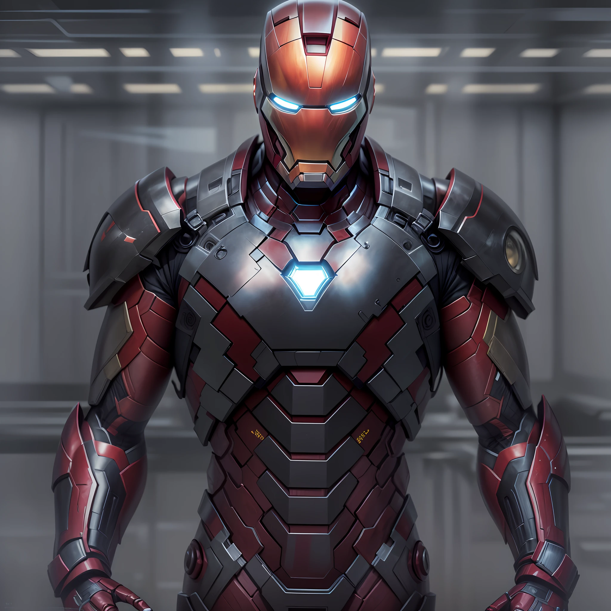 traje de iron man color negro total, todo el traje es negro, proteccion de carbono, 1 chica hermosa, sexy, Photography is an ultra-realistic masterpiece, with superior quality and ultra-high resolution. Sharp focus of the scene, highlighted by depth of field and smooth, sharp focus. La imagen, which looks more like a digital painting taken from ArtStation, Combines elements of science fiction and fantasy. Soft lighting and HDR tones enhance the minute details of the portrait, giving the feeling of being in front of a conceptual work of art. La imagen ha sido editada enphotoshop, Achieving a resolution of 16K and an aspect ratio of 1:1. The masterpiece is ready to be presented in its purest state, sin alteraciones, in raw format and with a compression of 25.