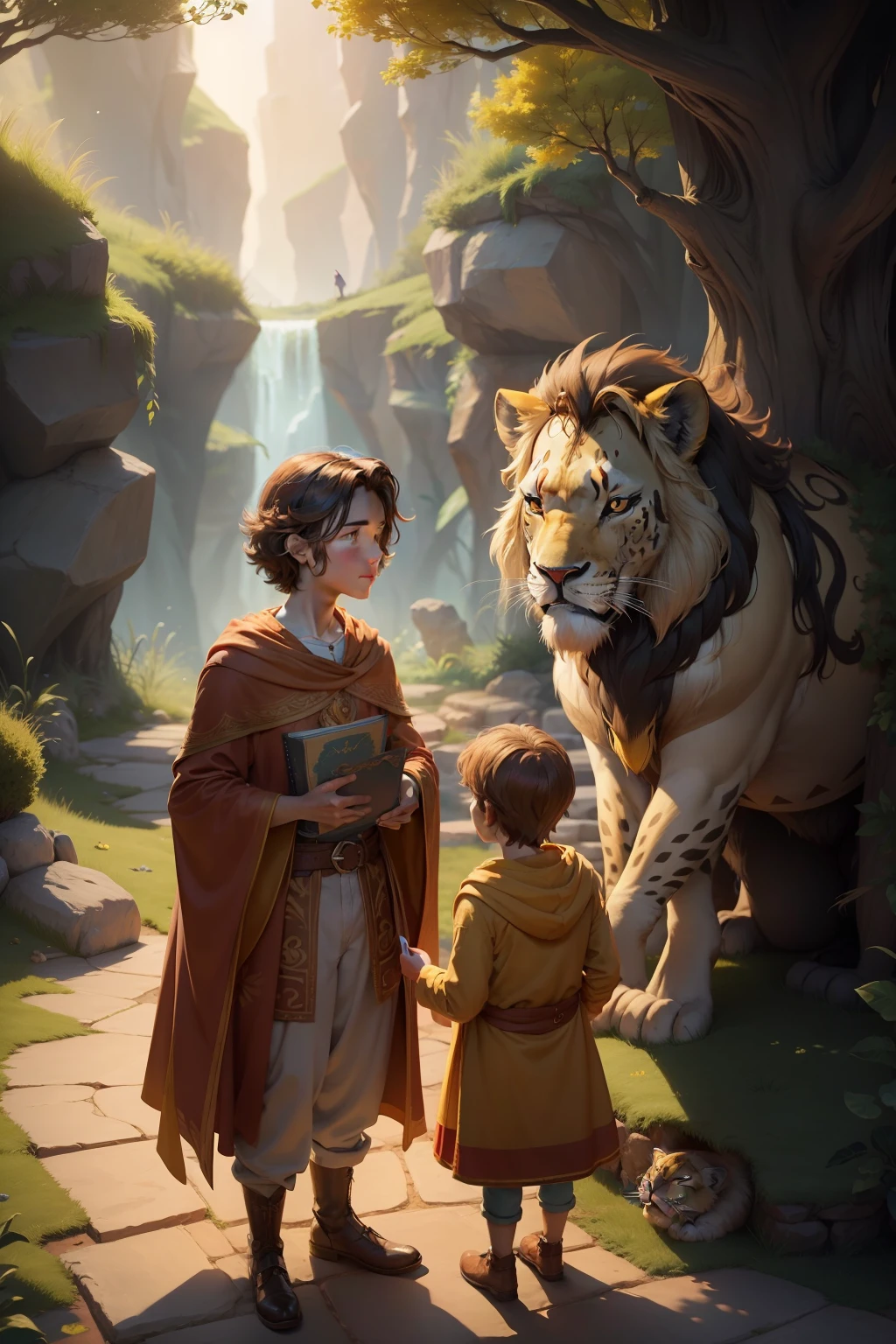 Alex and Max enter the magical realm and meet King Lion King, Lion gifts them with the magical book that allows them to explore the animal kingdom