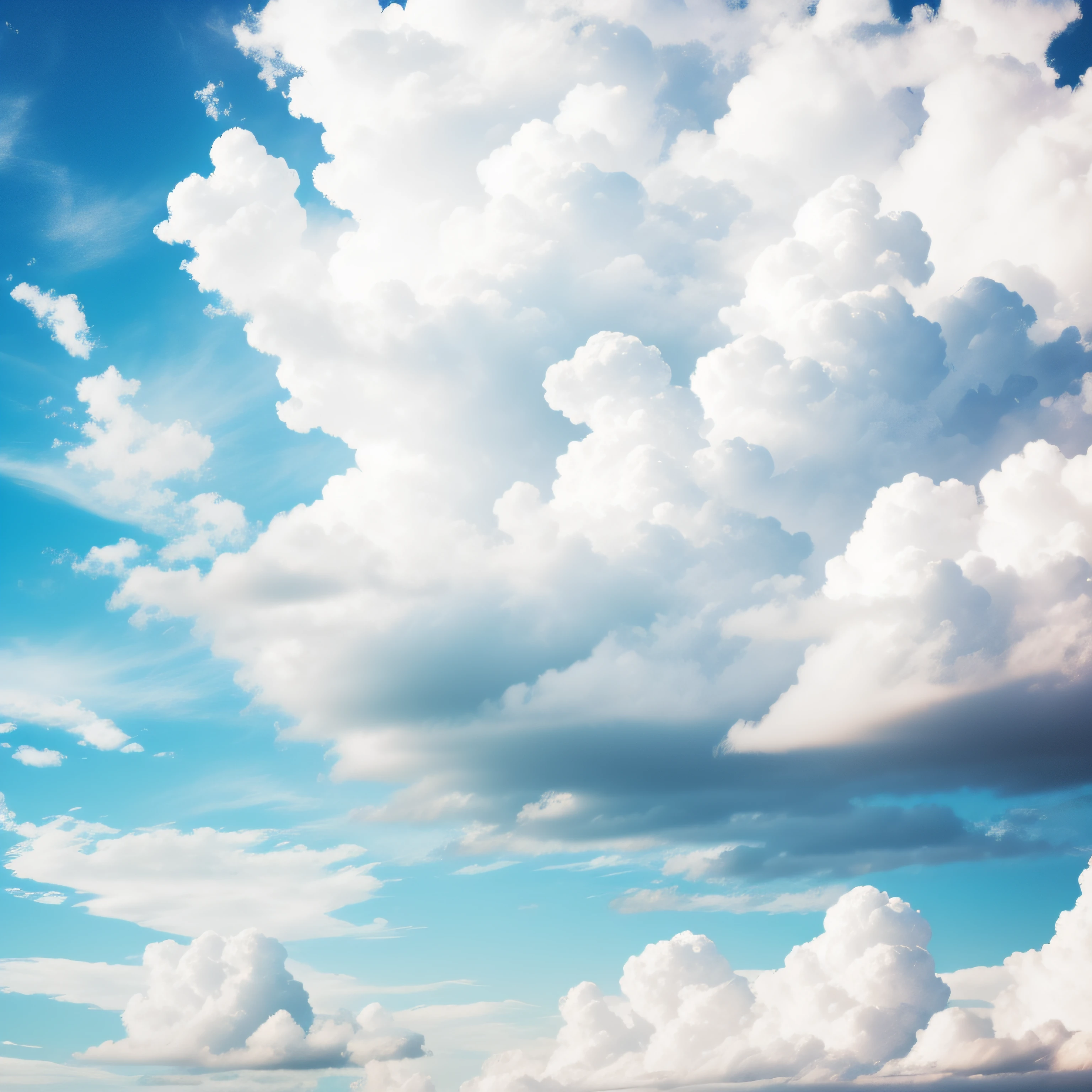 Epic sky with artistic white clouds in the morning of the day, pocas nubes