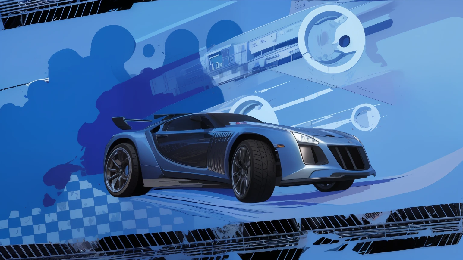 ((obra-prima, melhor qualidade)), 8k, estilo de arquitetura moderna, foto hiper detalhada, badass car
