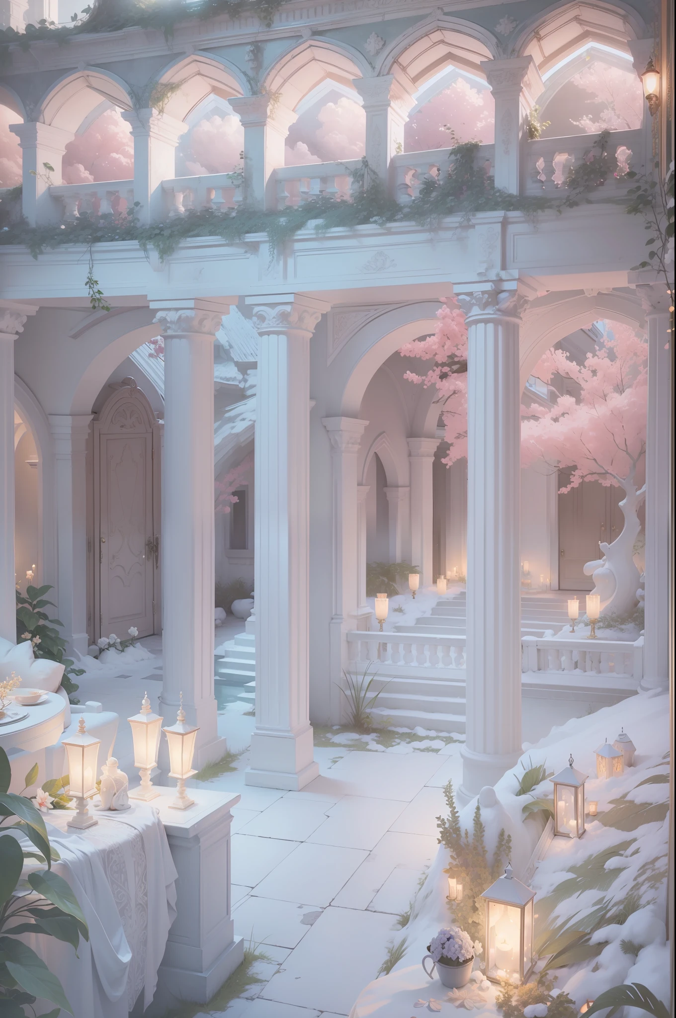 scenecy, Heavenly Paradise, white lighting,