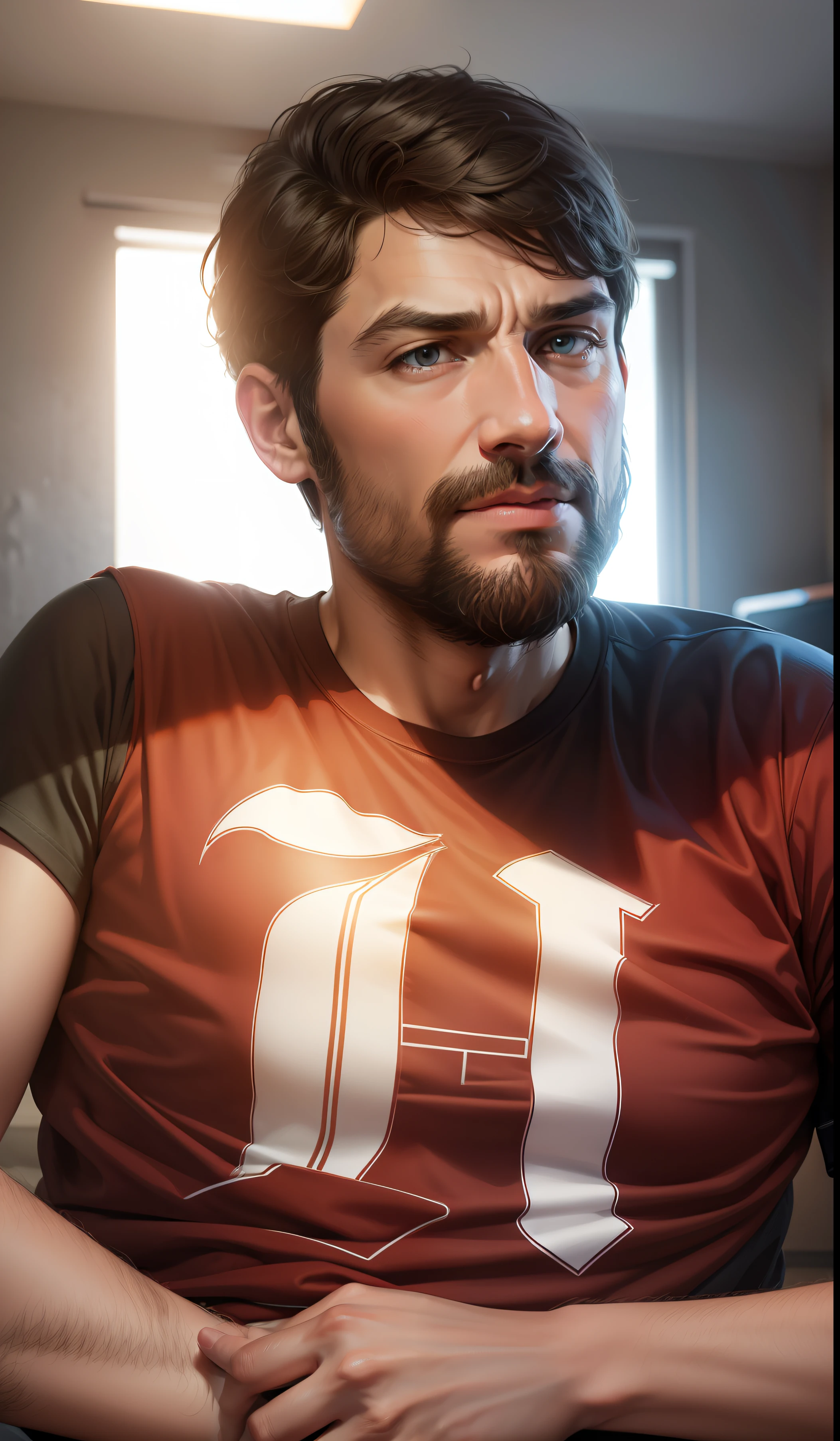 New t-shirt, background change,realistic face, 8k resolution