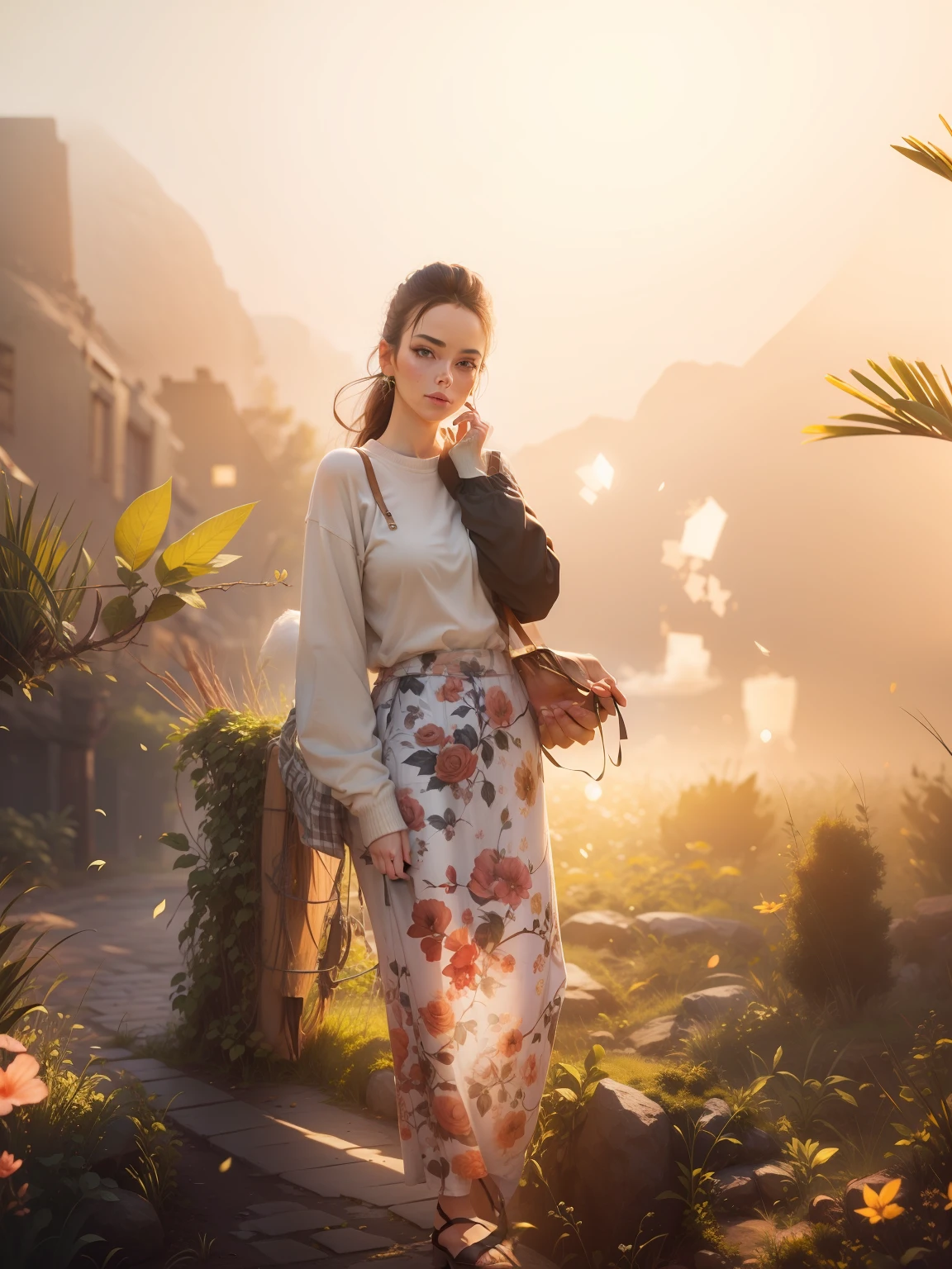 Change background,keep realistic, beautiful