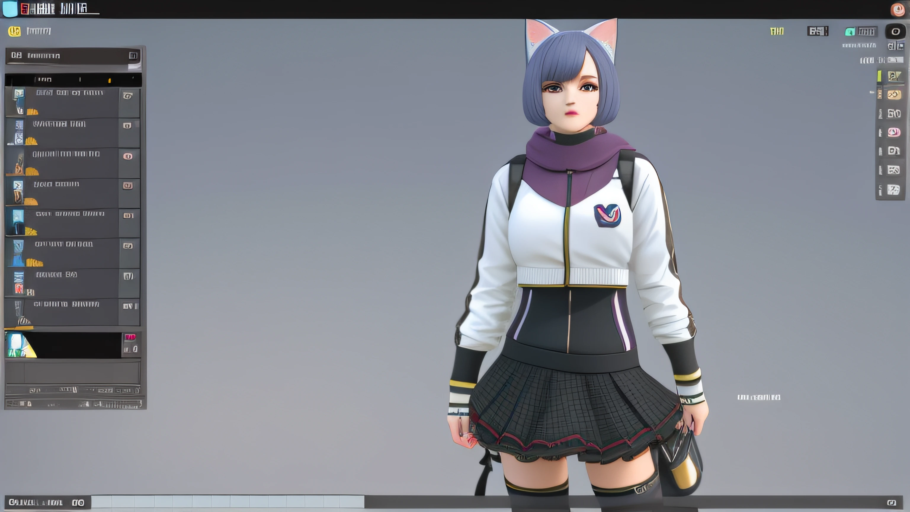 um close up de uma pessoa com um vestido e uma orelha de gato, modelo live2d youtuber virtual, anime estilo 3d, menina gato atraente, anime vtuber modelo de corpo inteiro, menina anime com orelhas de gato, 3d menina anime, Imagem do jogo, menina do gato, female furry mini cute style, Captura de tela de jogabilidade de moda, gato anime, menina com orelhas de gato