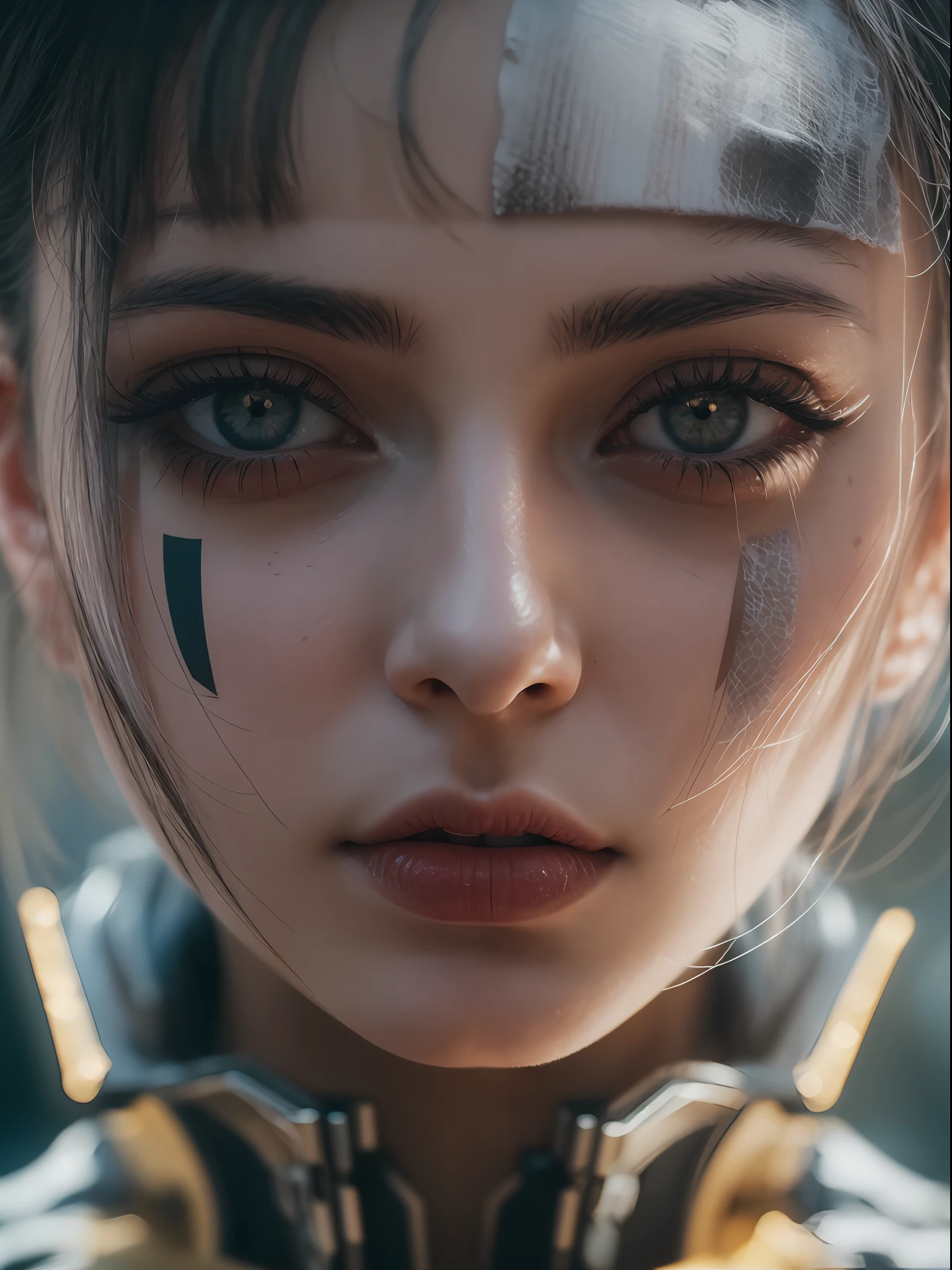 RAW photo, a 22-year-old-girl, Joan d'arc, in cyberpunk costume, in the middle of Cyberpunk war, (1girl), (realistic), (photo-realistic:1.5), lipstick,(RAW photo, 8k uhd, film grain), Sharp Eyeliner, Blush Eyeshadow With Thick Eyelashes, extremely delicate and beautiful, 8k, soft lighting, high quality, highres, sharp focus, extremely detailed, (sunlight on face), beautiful detailed eyes, extremely detailed eyes and face, masterpiece, cinematic lighting, (high detailed skin:1.2), 8k uhd, dslr, soft lighting, high quality, film grain, Fujifilm XT3