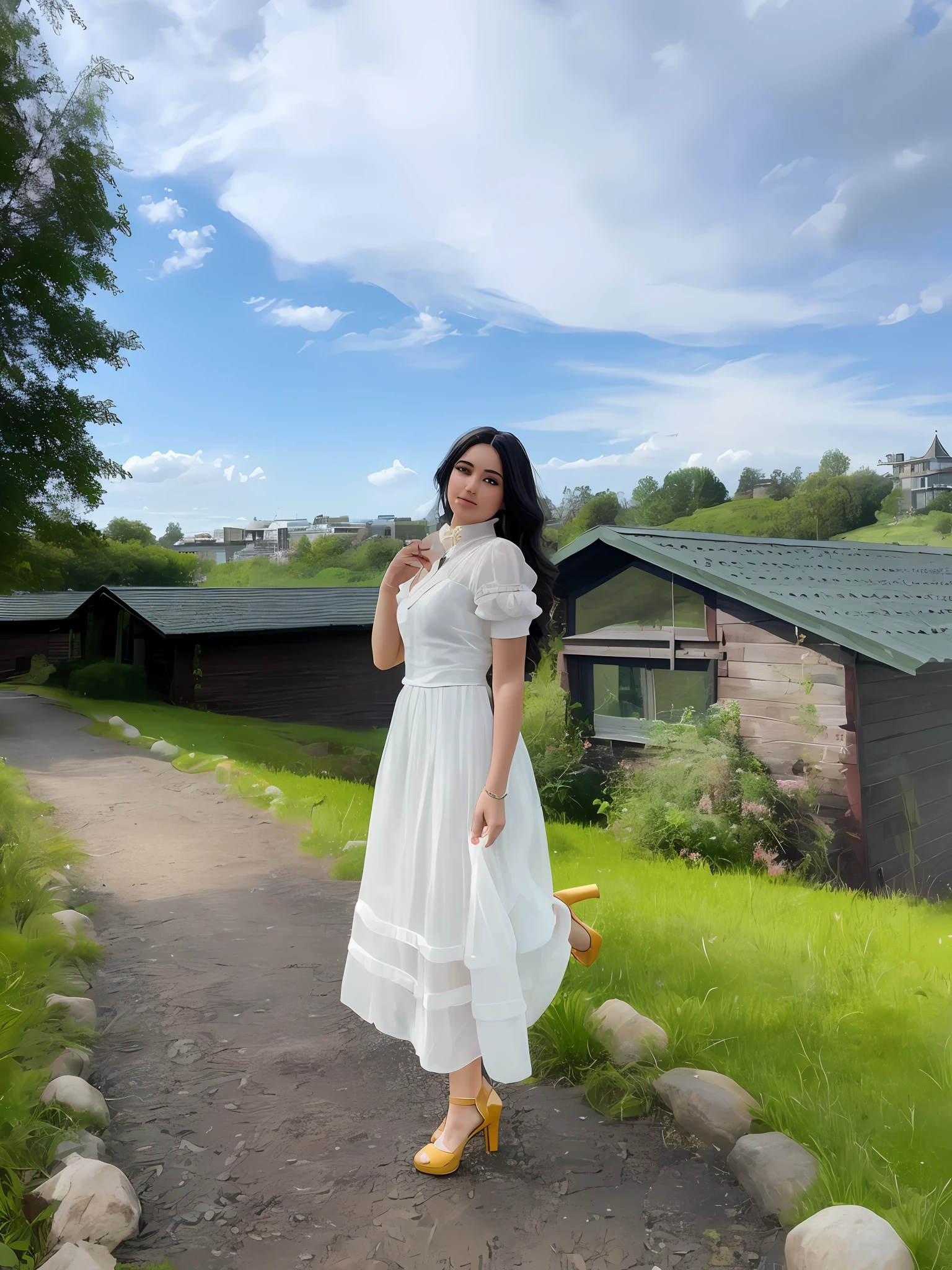 (Cinematic Photo: 1.3) de (tmasterpiece: 1.3)princess woman beautiful, dress crystallizedII pastel ornate drops transparent, Dark hair, fantasy, medieval, Epic hyper-detailed masterpiece ultra-wide, cinematic still, Glamorous hyperphotography, bokeh, Pre-Raphaelite, photo, realisti, Octane rendering, 35 mm, a photo of a, 8k resolution, 8 k, 电影灯光, Photographic, Eastman Kodak 5251 50T color negative film shot on panavision super, The Art of Tom's Bagshaw, Stanley, Grega Rutkowski, Thomas Kincaid, Norman Rockwell, (Cowboy shot: 1.2), (85 mm), light particles, illumination, (higly detailed: 1.2), (Detailed Face: 1.2), (gradients), SFW, colourful, (Detailed eyes: 1.2), (Detailed landscape, garden, Plants, lock: 1.2), (Detailed background), Detailed landscape, (dinamic angle: 1.2), (dynamicpose: 1.2), (The third rule_composition: 1.3), (line of action: 1.2), Wide plan, day light, 独奏, Detailed, (Art of the 80s: 1.3), (magical realism: 1.3), (Classical realism: 1.3), (Fujifilm Superia: 1.3), naturalism, Land art, regionalism, winner of the shutterstock competition, Unsplash Trend, Featured on Flickr
