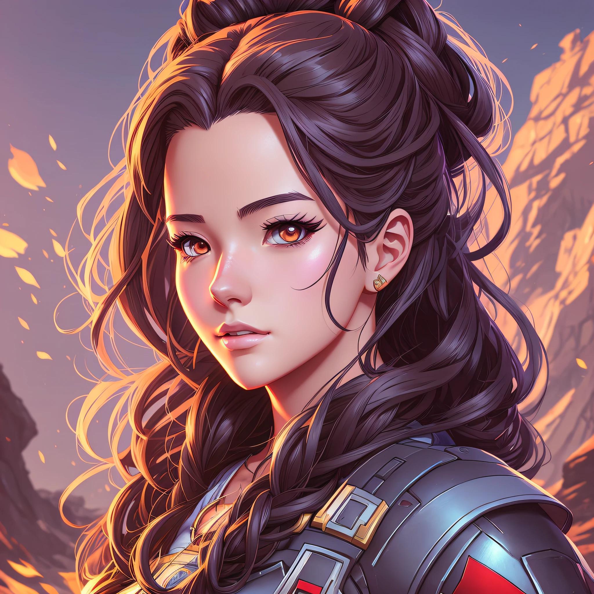 Belle the Beast Princess in apex legends as an anime character digital illustration portrait design by Ross Tran, artgerm detailed, soft lighting