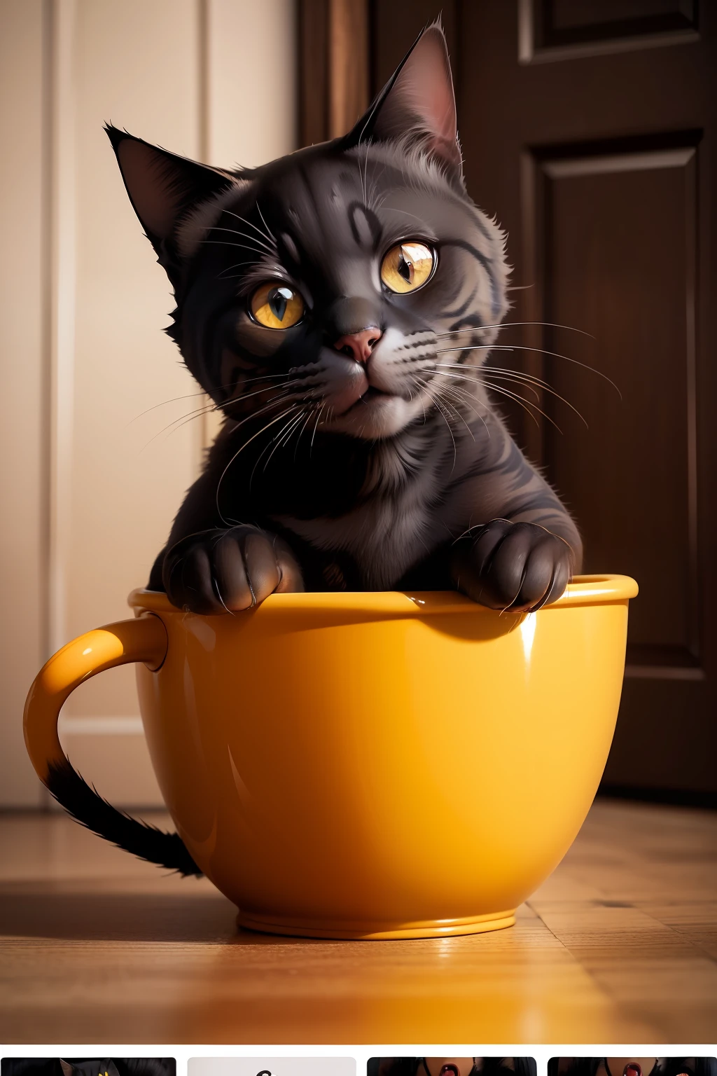 (gato com boca fechada:1.2)