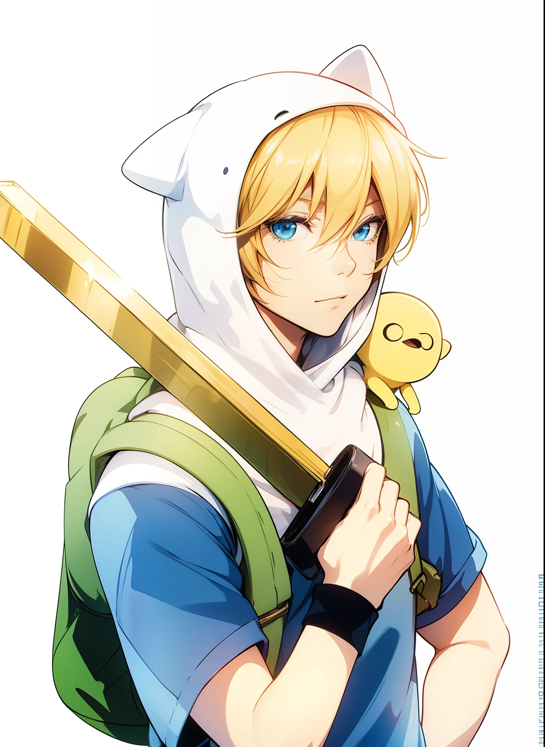 Adventure time, Finn, Jake's on your shoulder,