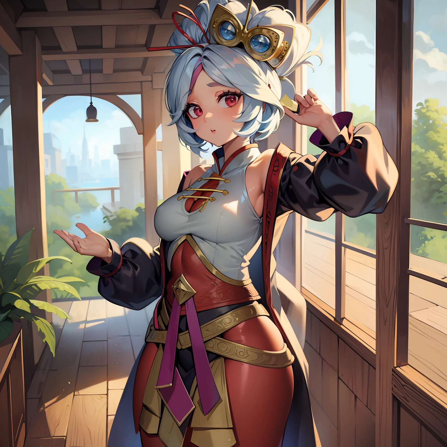masterpiece, detailed, high quality, absurdres, purah, 1girl, solo, cowboy shot,