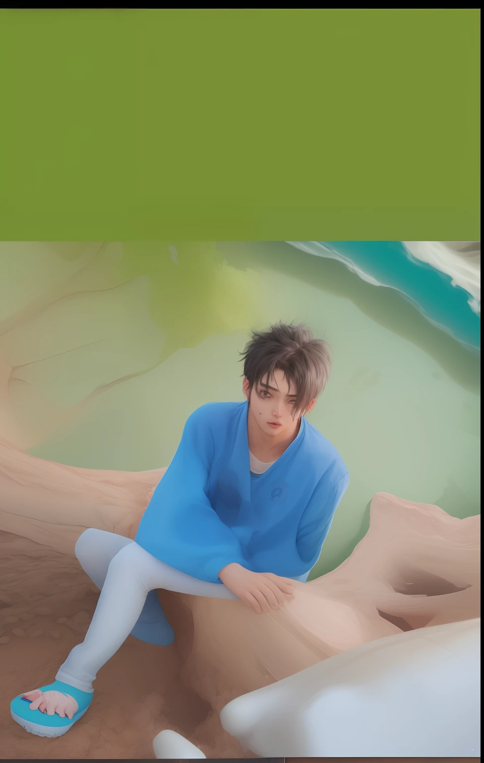 A master piece of beautiful boys and change their background and hair style is realistic anime character >
