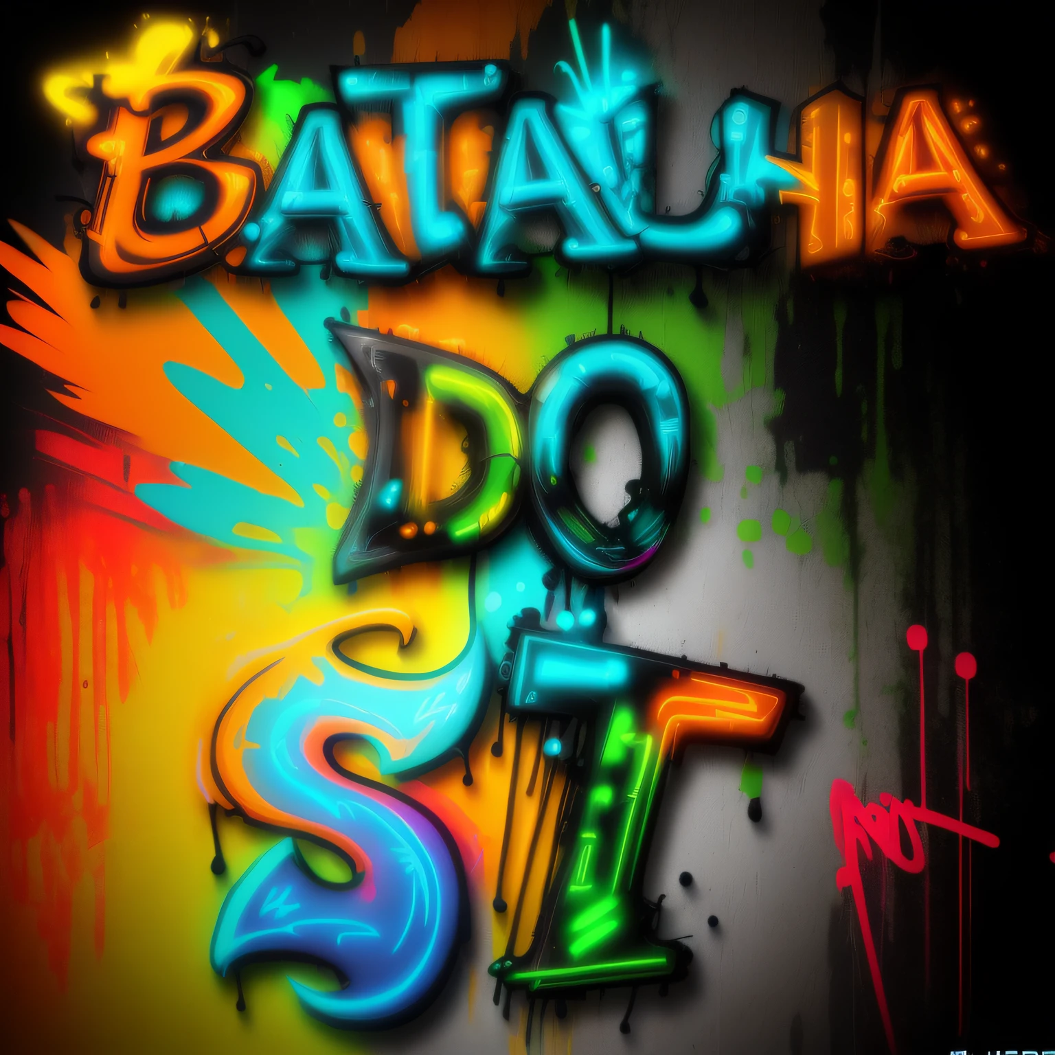 (Action): Simbolizando Batalhas de Rima,
(Context): psychedelic background,
(Environment): Com Grafitti Colorido,
(Lighting): Neon and Vibrant Lighting,
(Artist): Estilo de Arte Graffiti,
(Style): Pintura Digital,
(Medium): Photoshop,
(Type): Arte Urbana,
(Color Scheme): Cores Vibrantes, Verde, Laranja, Vermelho,
(Computer Graphics): N/A,
(Quality): highes definition, 8K,
(Etc.): N/A.