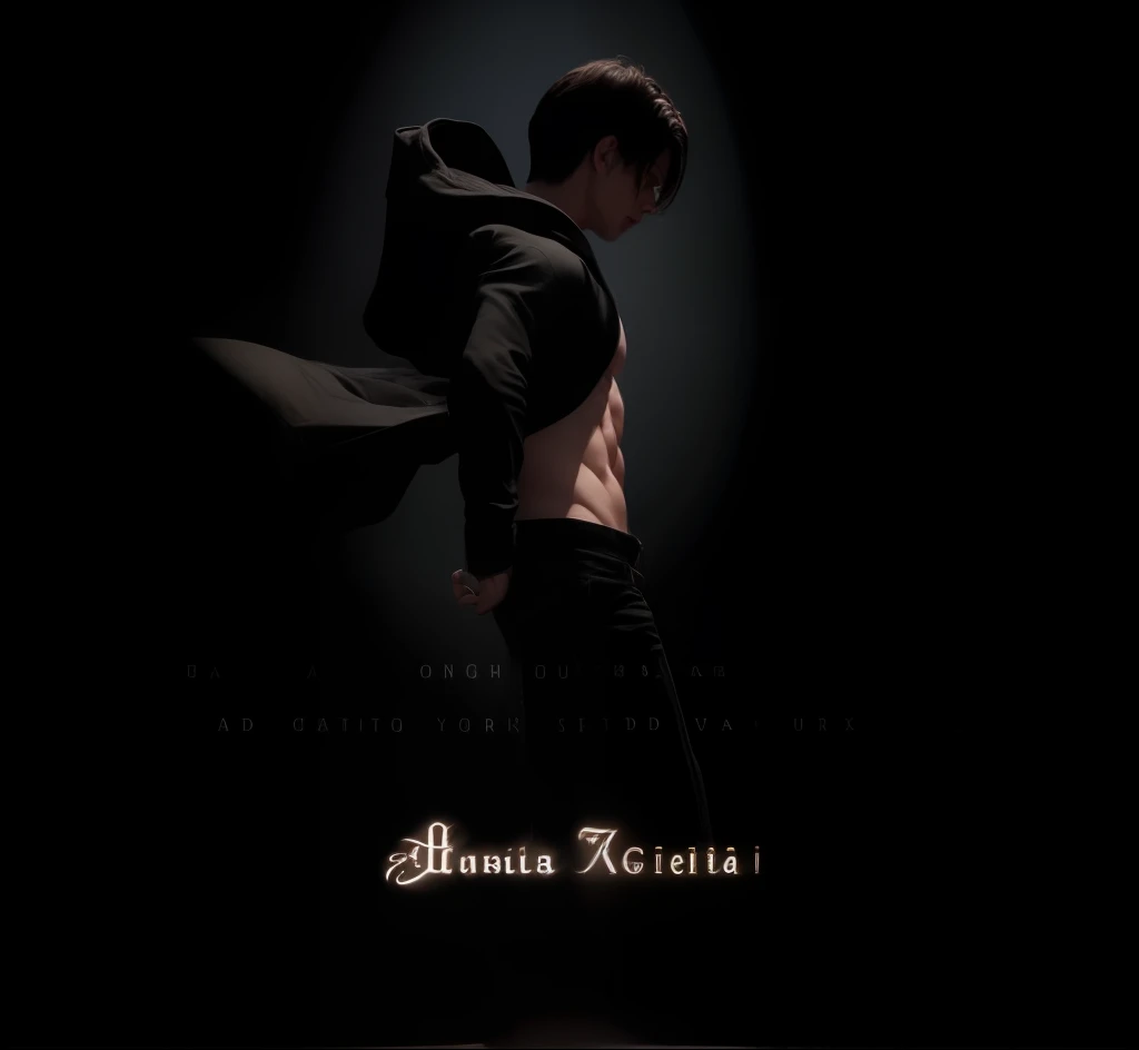mejor calidad, obra maestra, (realista: 1.2), 1 hombre, Eren Jaeger, vida real, live-action, Vaqueros negros, pantalones negros, brown-hair, ataque en Titan, Cabello largo, Abs, musculatura, Camisa, Fondo de puesta de sol, aptitud, Cuerpo en forma, cuerpo delgado, a high definition, alta calidad, GigaChad, oscuro, abrigo negro