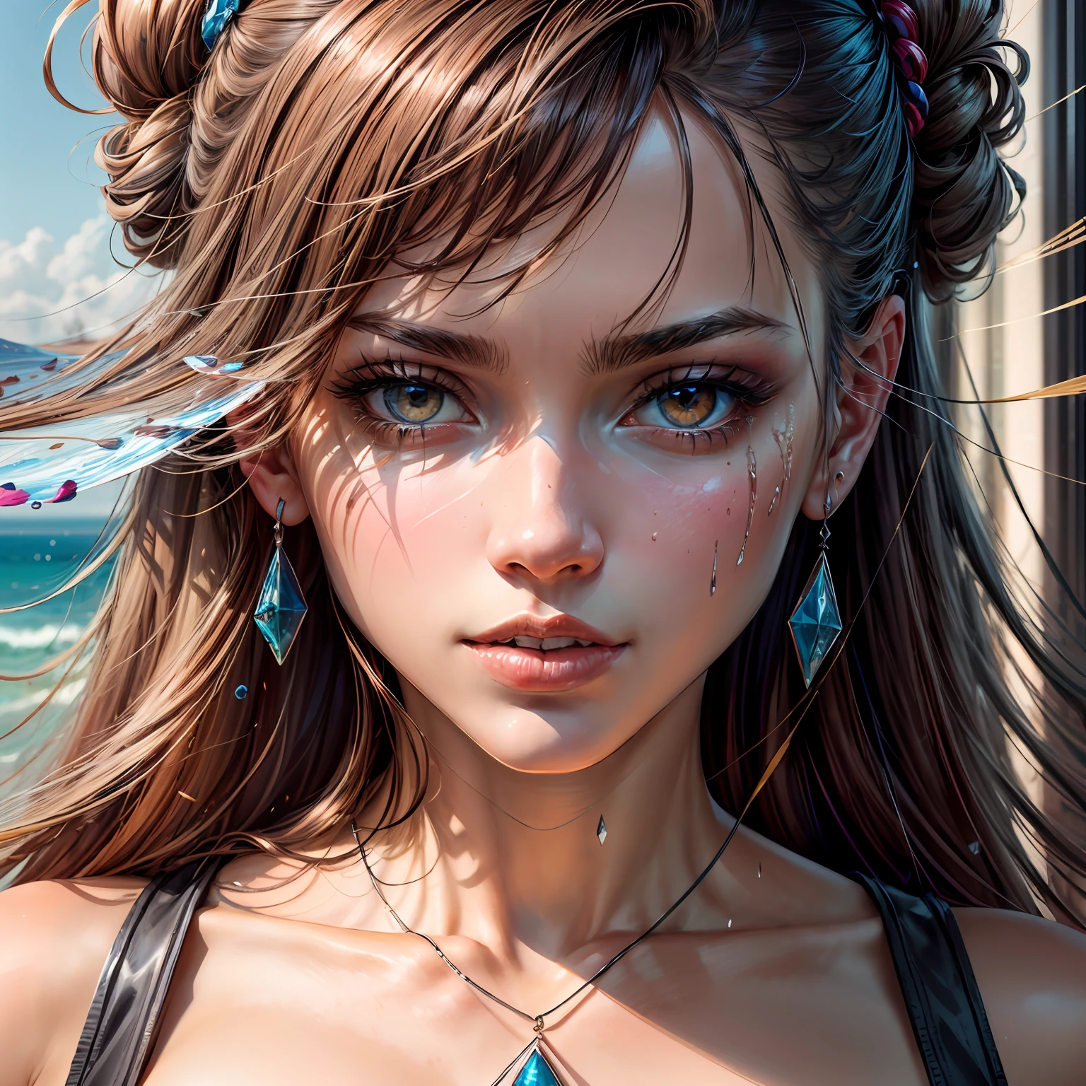 (melhor qualidade: 1.2), (obra-prima: 1.2), (detalhado: 1.2), octane render, Filigree dancer, anatomia perfeita, Centrado, dynamics, High detail, pintura em aquarela, Art Station, arte conceitual, liso, foco nítido, illustration, arte de Carne Griffiths e Vadim Kashin, Marmoreio! Splashed oil!!! Stained oil!!!", a complex illustration of hyper-detailed liquid gouache by Android Jones: Ismail Inceoglu e Jean Baptiste Mongou: Tiago Jean: Erin Hanson: Dan Mumford: close-up foto realista, cinematic quality, 12k resolution, detalhes intrincados, impeccable clarity,