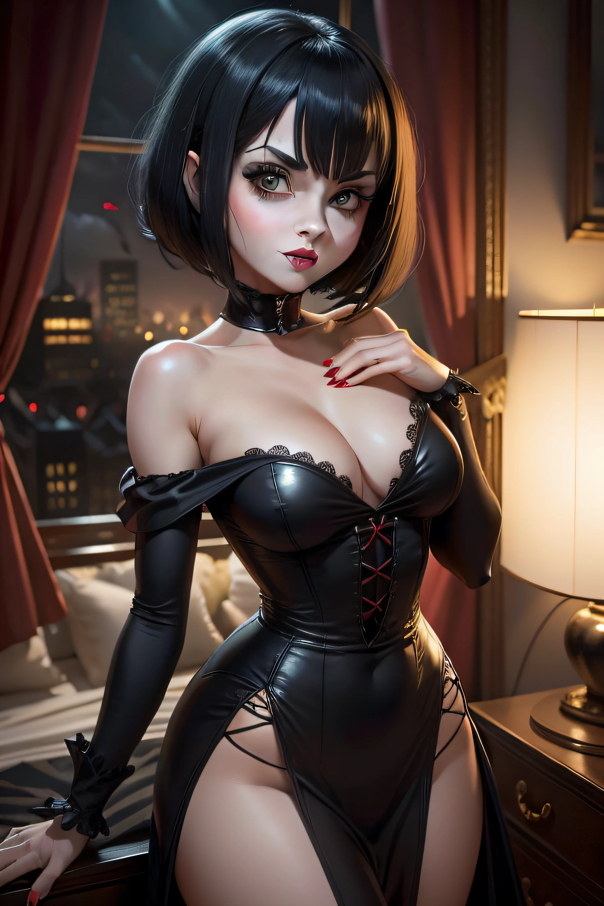 mavis dracula, Mavis Dracula style, Hotel transylvania, cabelo curto, olhos pretos, mavis