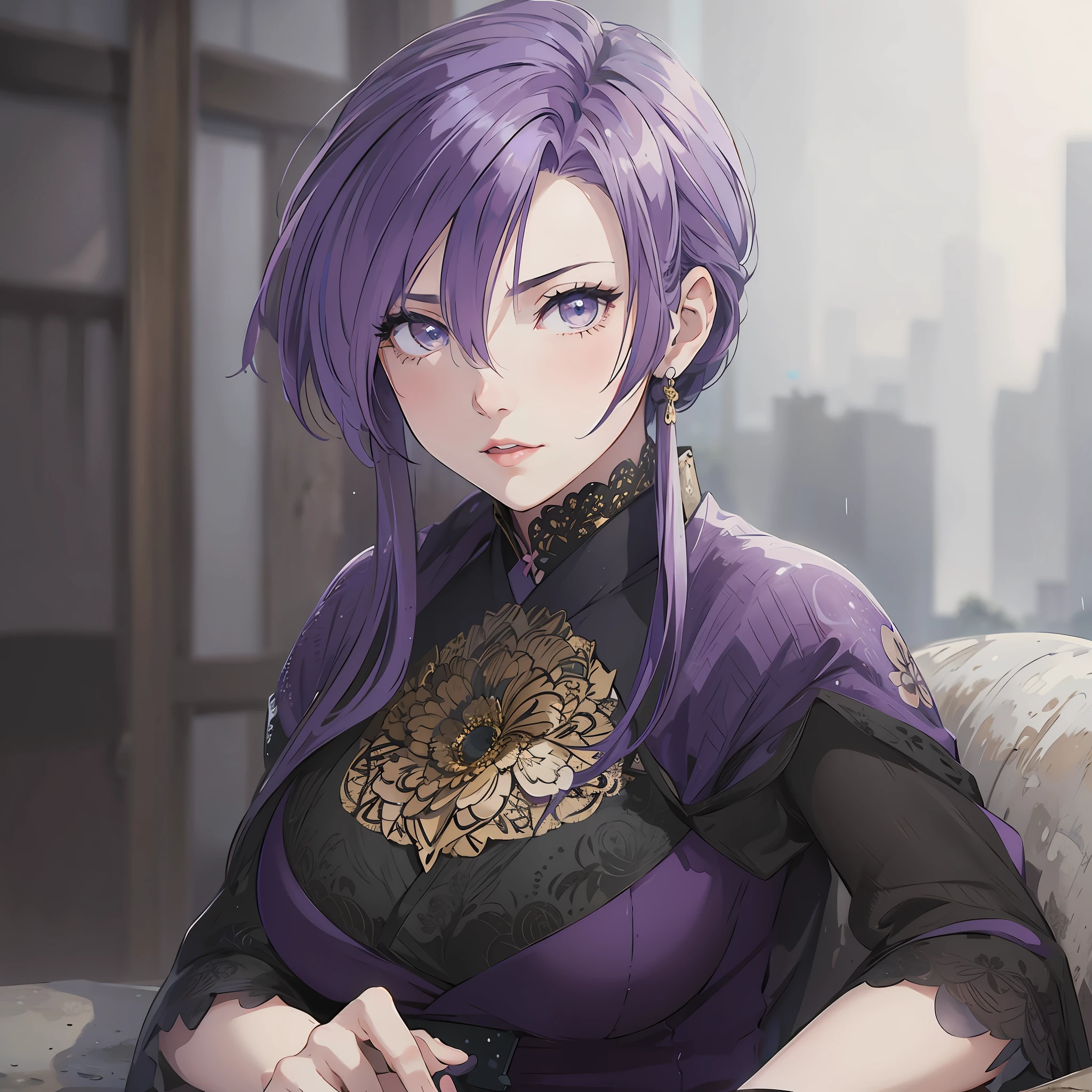 1girl, breasts, moon, lantern, night, solo, large breasts, hair ornament, wet, kimono, japanese clothes, wading, water, hair flower, flower, outdoors, sky, full moon, rain, black hair, off shoulder, mountain, cloud, holding, sash, bare shoulders, paper lantern, standing, white kimono, night sky, sideboob, obi, wet clothes, bangs, tree, from side, reflection, short hair, cloudy sky, wet hair (((masterpiece),(extremely detailed CG unity 8k wallpaper),best quality,,solo,1girl,cinematic lighting,detailed background,beautiful detailed eyes,bright pupils, (an extremely delicate and beautiful),(Beautiful and detailed eye description), ultra-detailed,masterpiece,)),