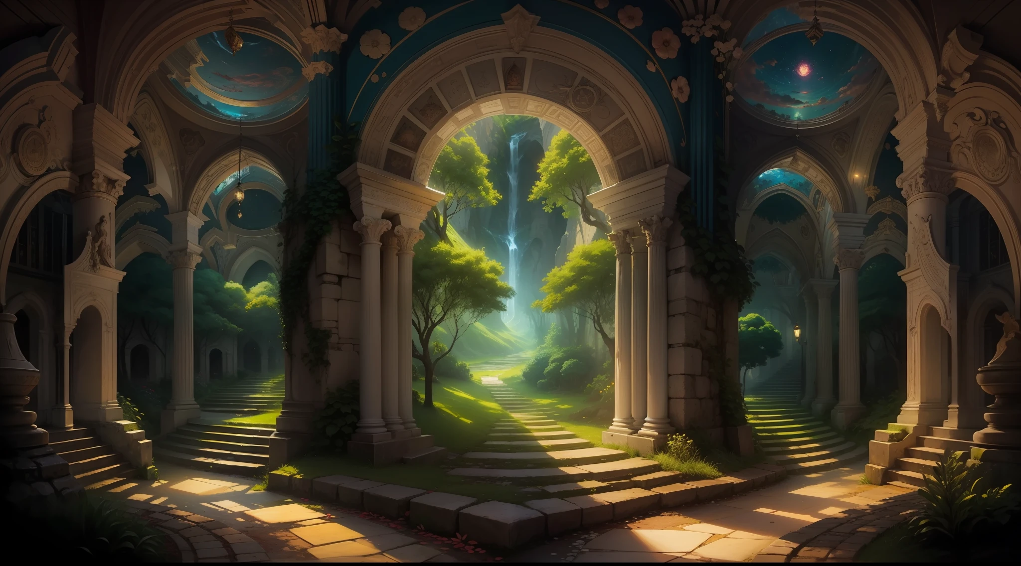 scenecy, mundo espiritual, luz encantadora sobrenatural,