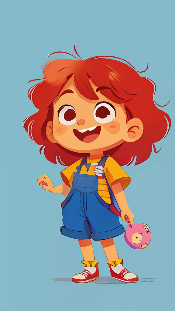 cartoon illustration, perdonagem de desenho animado, sorridente