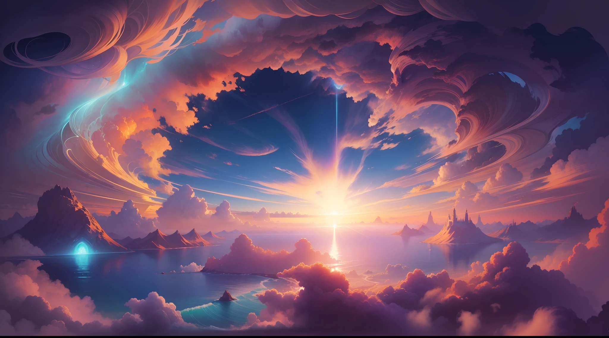 scenecy, mundo espiritual, luz encantadora sobrenatural,