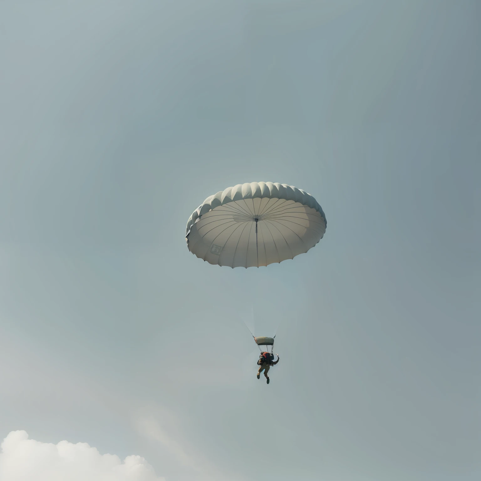 People jumping from a parachute plane