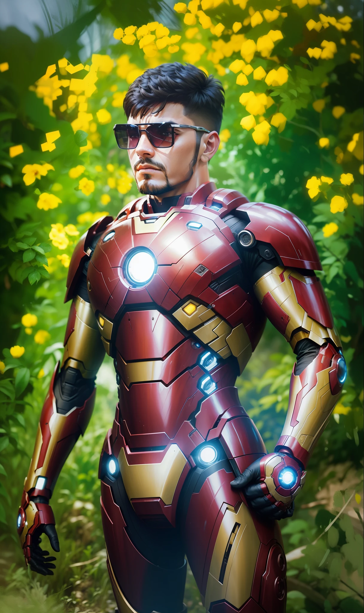 Male, iron man armour,boy,mecha-armour,hdr, realistic,high contrast,8k resolution