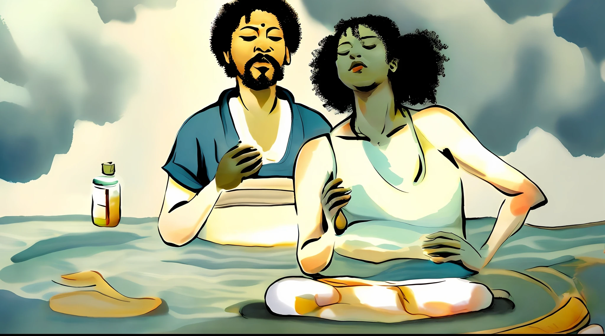 An image that represents self-compassion and self-love, like someone meditating or practicing self-care, How to take a relaxing bath or practice physical activity. This emphasizes the importance of loving yourself and taking care of your own emotional and physical well-being.