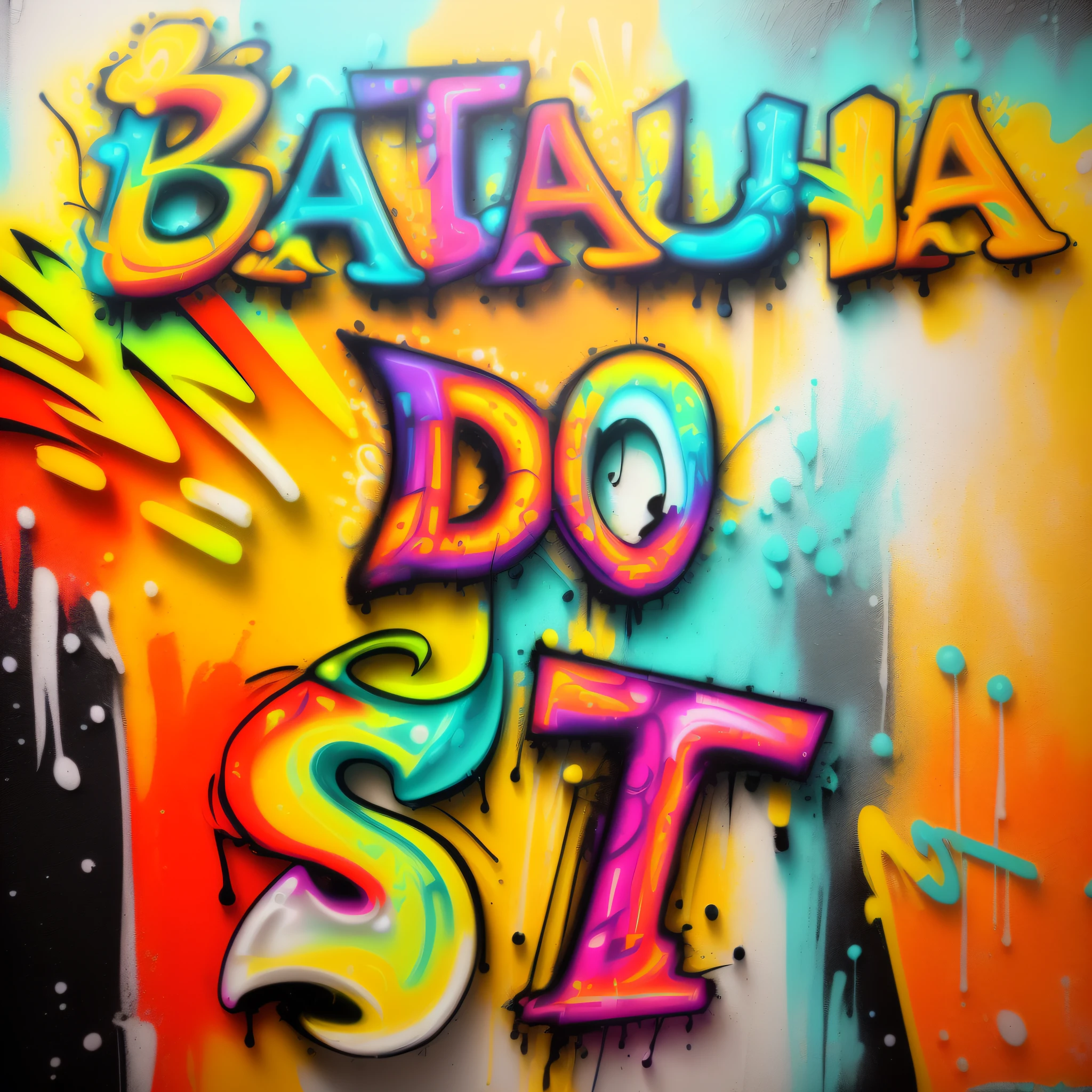 ((Melhor Qualidade)), ((Obra-prima)), ((Realista)),
Psychedelic graffiti art, depicting a vibrant, psychedelic urban setting. Bright neon colors bring the cityscape to life, creating an energetic and captivating atmosphere. The art is a detailed and realistic masterpiece, representing a unique visual experience. eyelevel, Scenic scenery, obra-prima.