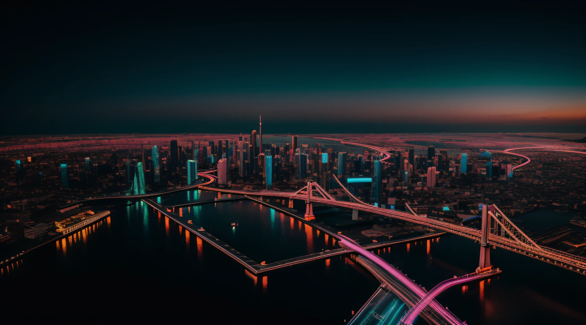 A retrofuturistic dystopian city, futurismo, colorida, neon, bright lights, cinematic lights, luzes neon, Euphoria series style, sam levinson, a24 style, granulado, analogic camera, Film, sam levinson direction