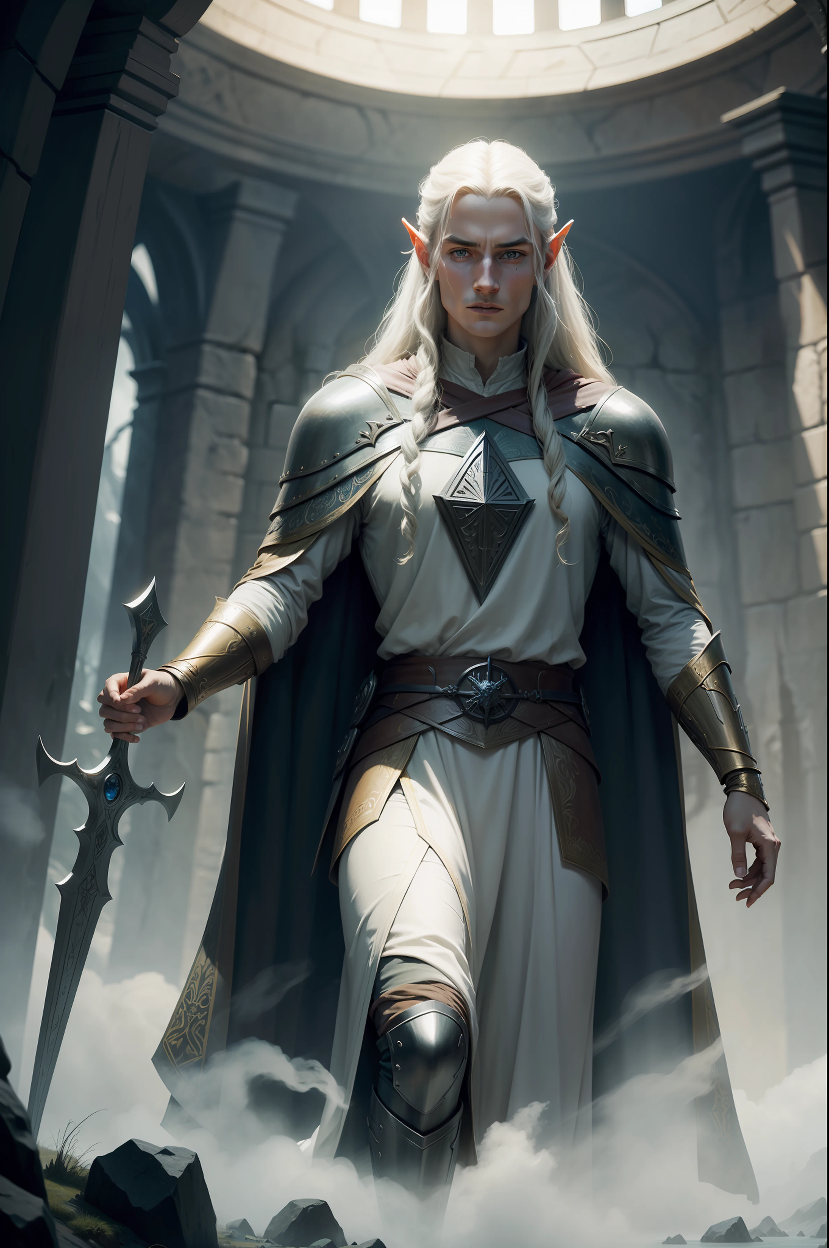 Galadrel The Lord of the Rings represented by a futuristic vision