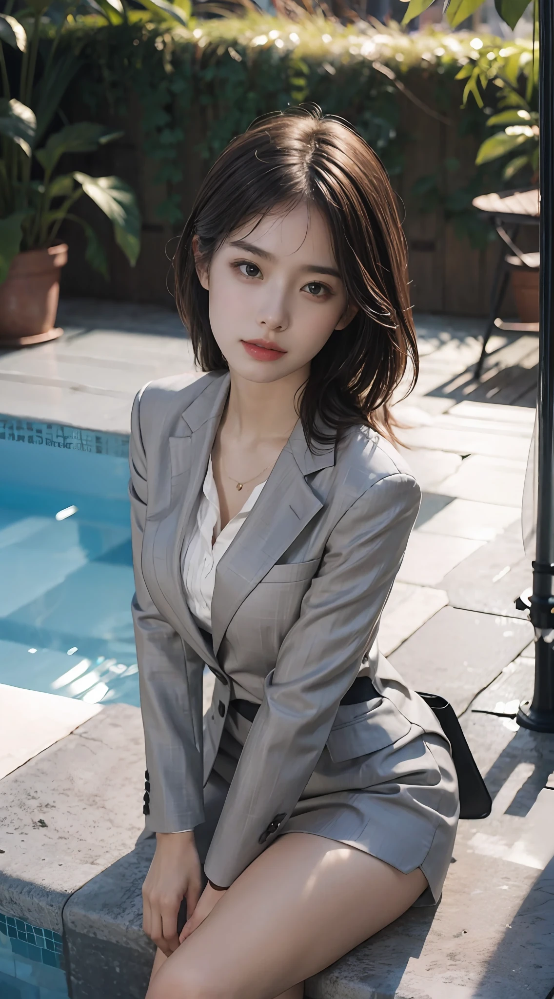 Wearing a suit