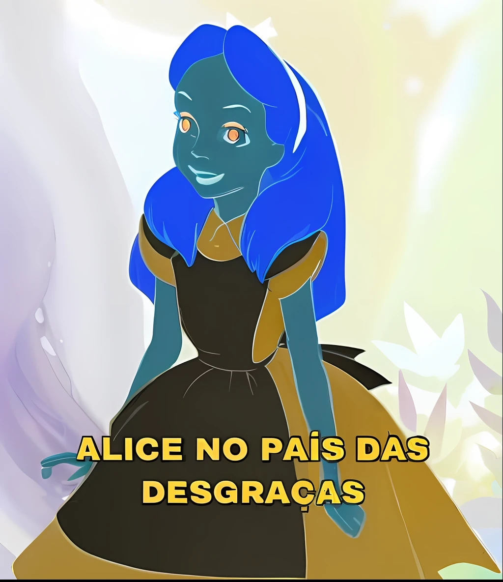 um close up de um personagem de desenho animado com um cabelo azul, Alice, Alice de Alice na Terra das Maravilhas, alice's sister, 🍸🍋, from alice in wonderland, like alice in wonderland, Alice in Wonderland, sempre depois da alta, Como um atlante, inspirado em Alice Prin, alien princess, alice in the wonderland, princess intergalactica