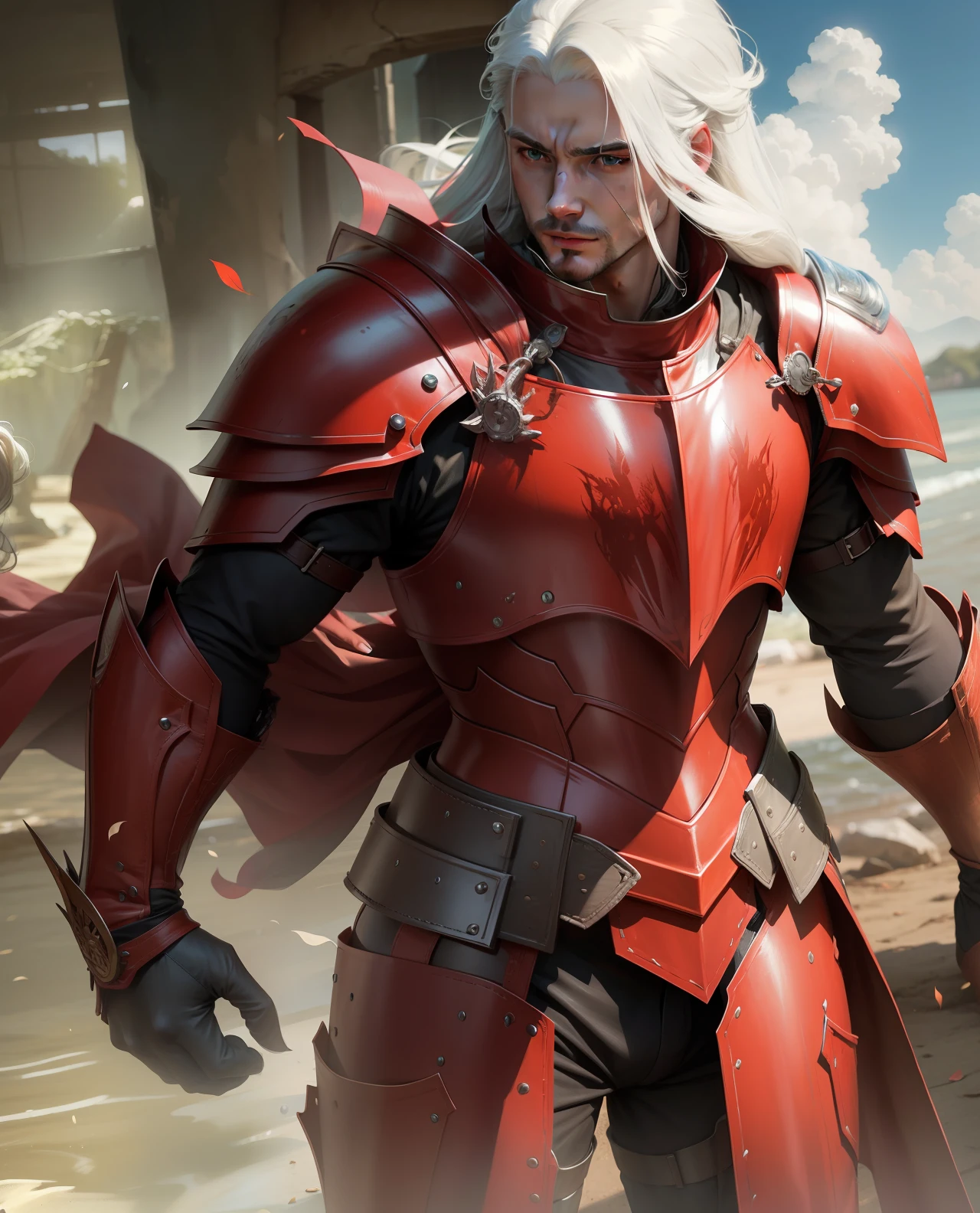 male long white hair