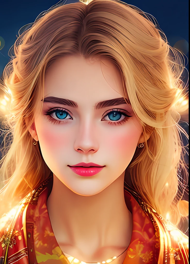 Beautuful Women、Bright design、PastelColors、Ink dripping、autumn lights、shinny skin、the pose、full bodyesbian、stele、a blond