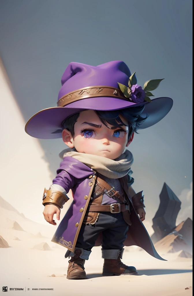 Cartoon illustration of a boy with purple hat, com cabelo de beterraba, design de personagens de videogame que voam, design de personagens de videogame, arte de personagens de videogame, personagem de fantasia hiperdetalhado, design de personagens do jogo, arte do personagem do jogo, design de personagem altamente detalhado, epic character art, arte estilizada do jogo, design de personagem muito estilizado, conceito de personagem de videogame, design de personagem de alta qualidade