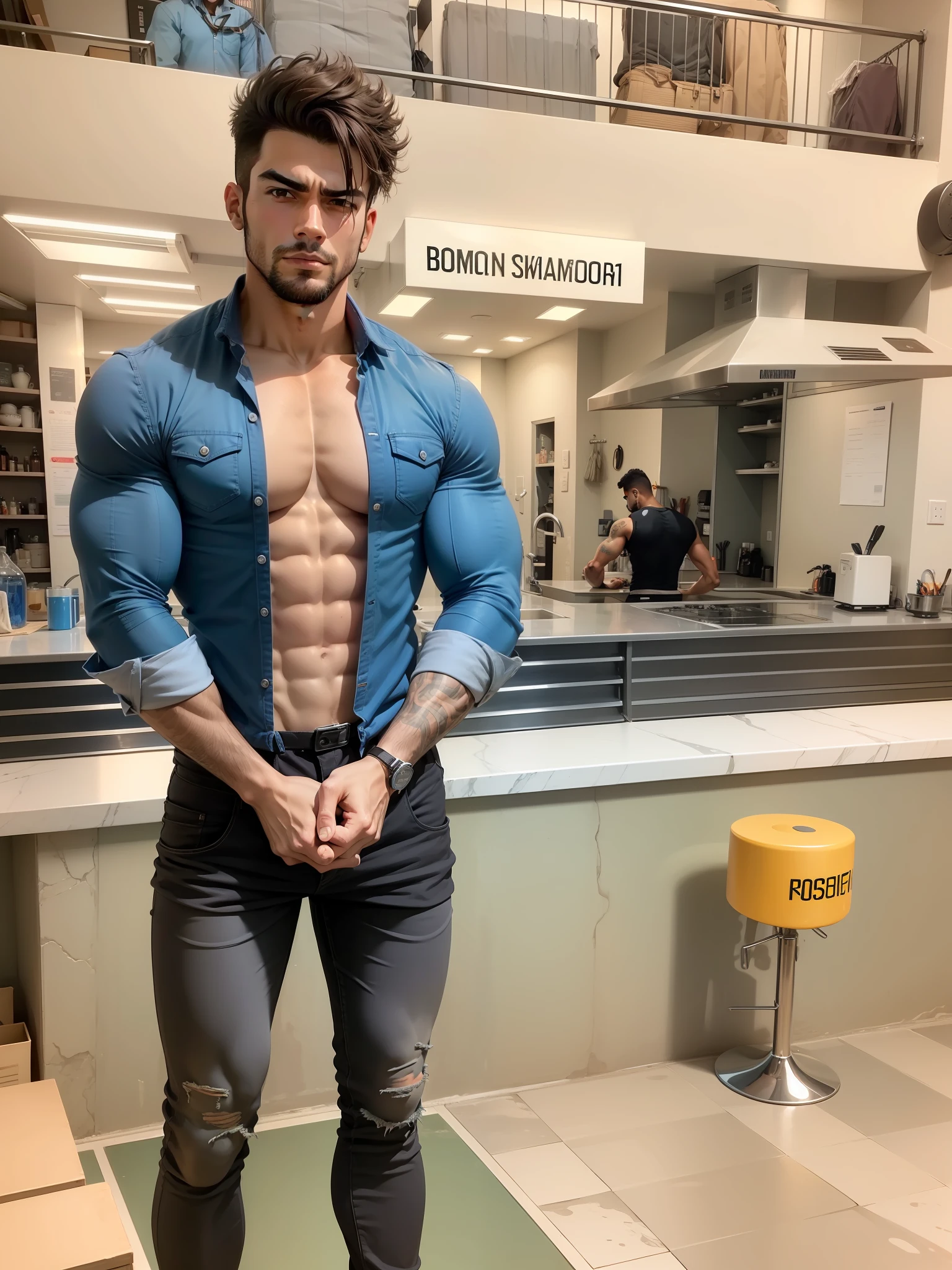 Homem brasileiro bonito realista forte musculoso