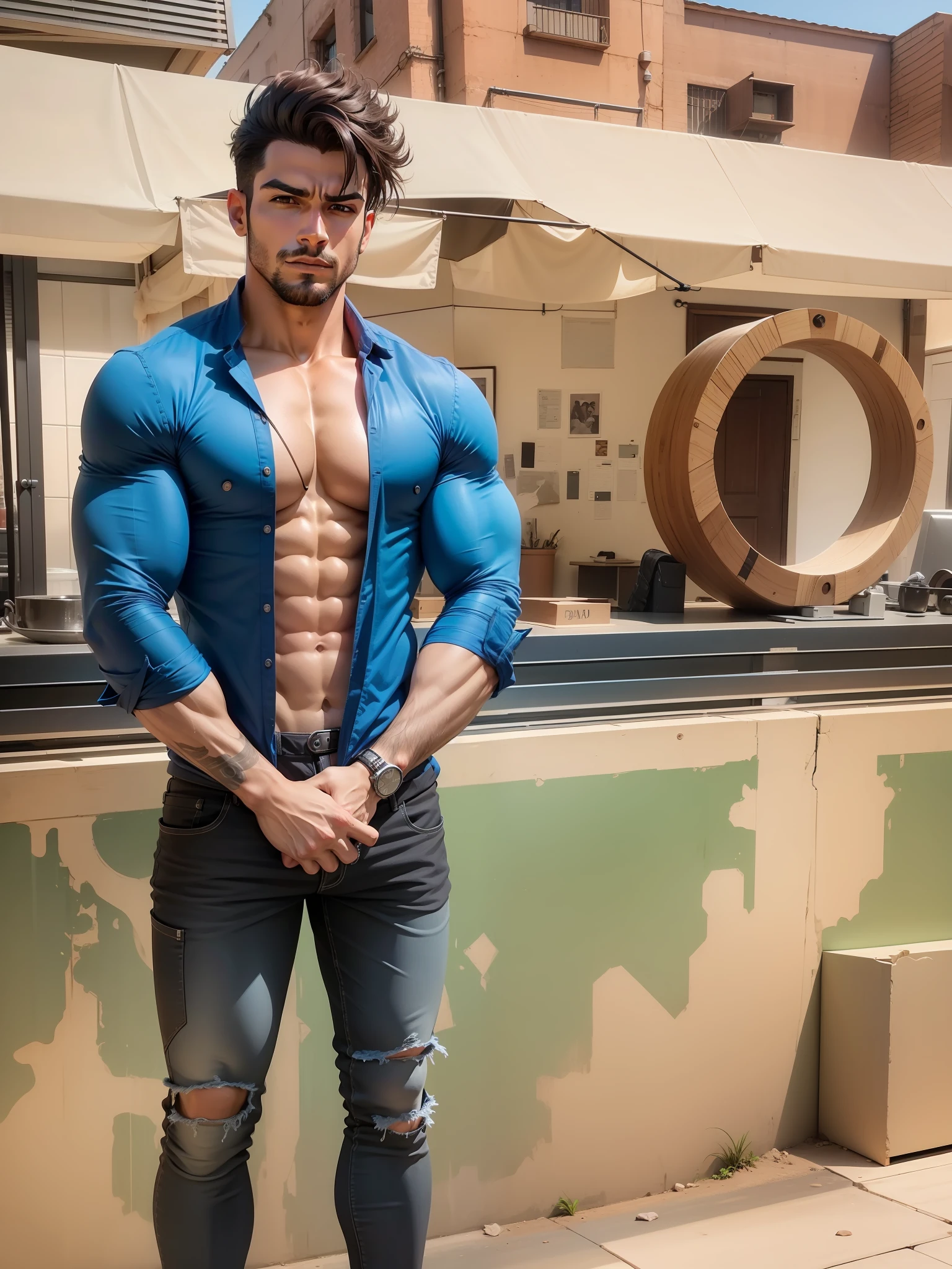 Homem brasileiro bonito realista forte musculoso