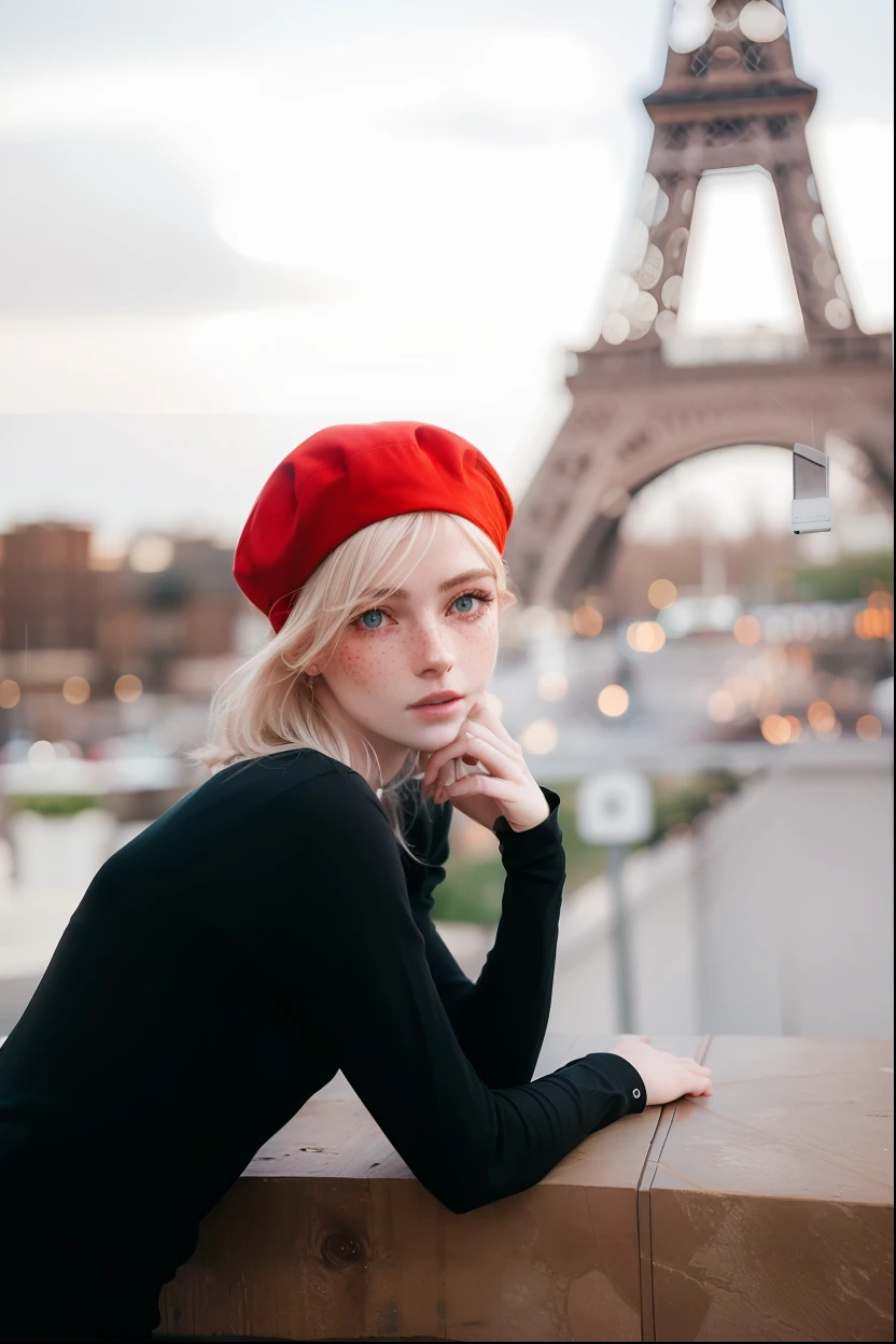 Rosto de uma mulher, americana, 20 anos, pale skin and freckles, olhos cinzas, nariz delicado, soft and delicate lips, cabelo blondie cinza longo e ondulado, ultrarrealista HD fotorrealista altamente renderizado sorriso perfeito