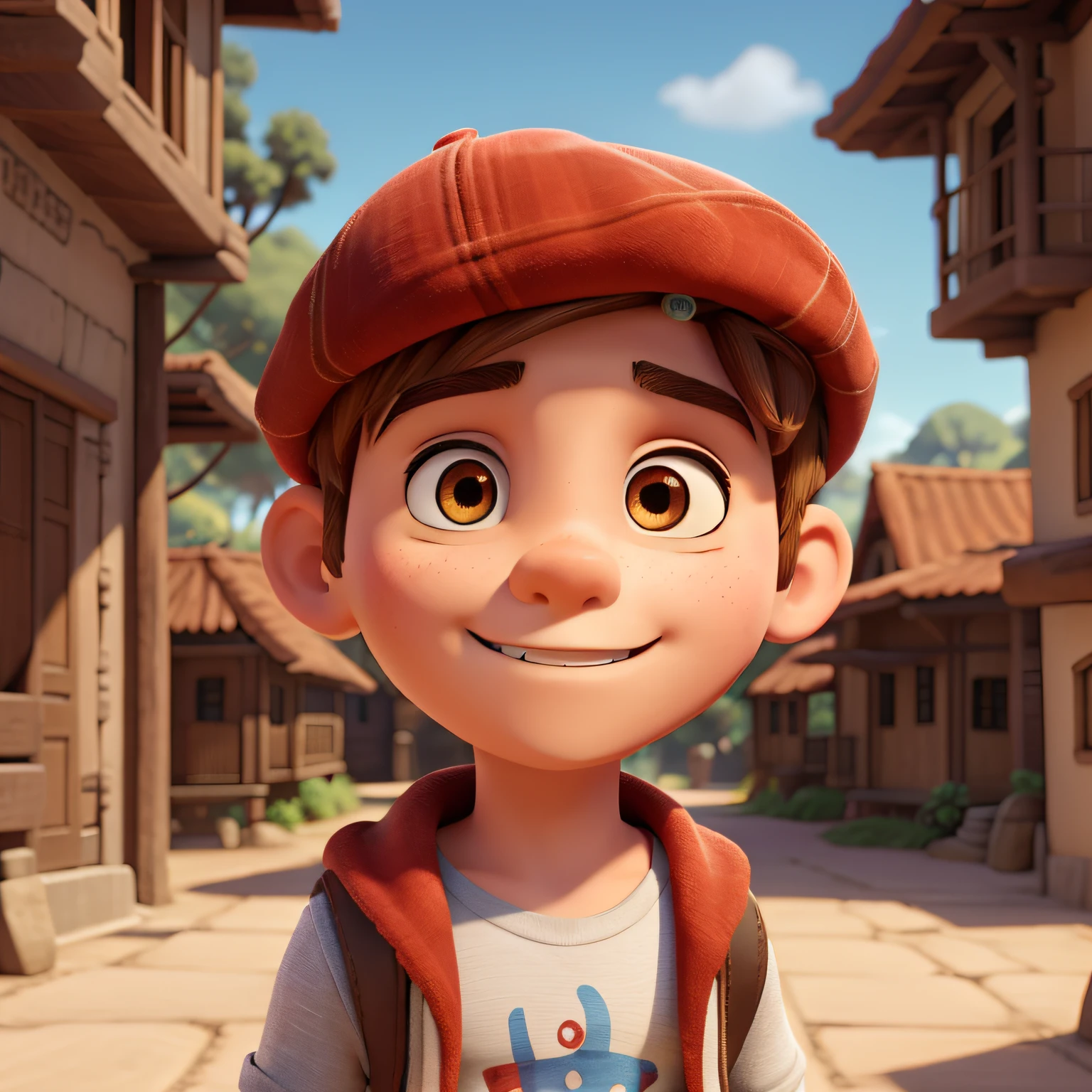 Embark on an unforgettable adventure alongside a group of young and vibrant characters, each with their own unique passions and dreams. Meet Oliver, o Aventureiro Curioso, um menino com cabelos castanhos e brilhantes, olhos expressivos, Always wearing a red cap as you lead the way to discover new worlds and fascinating knowledge.