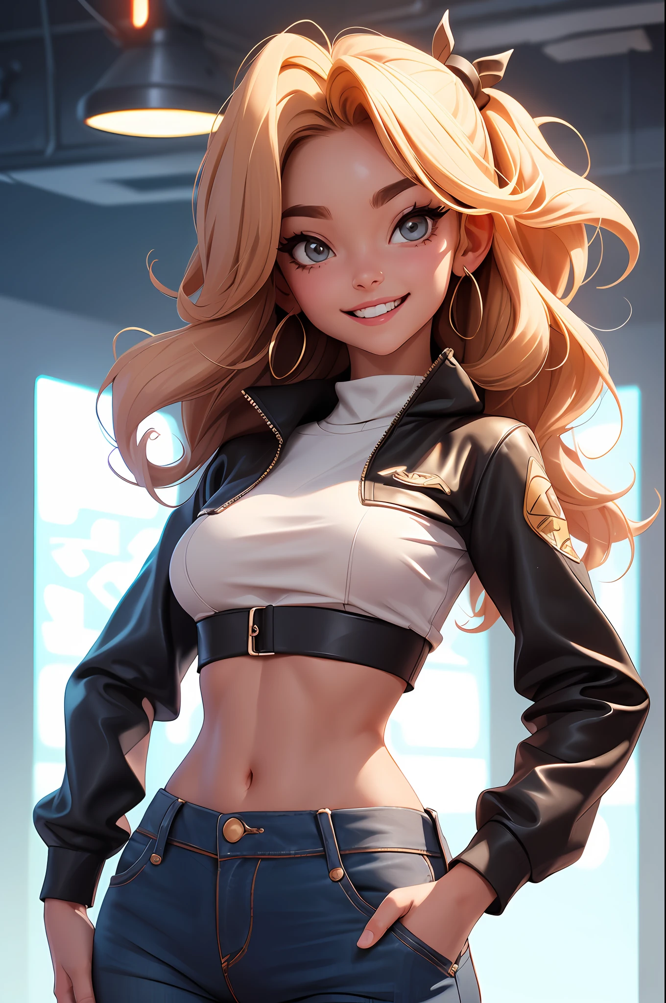 crop shirt underboob, crop top, underboob,1girl,solo, upper body,reallistic, looking at viewer, happy,smile , long sleeves