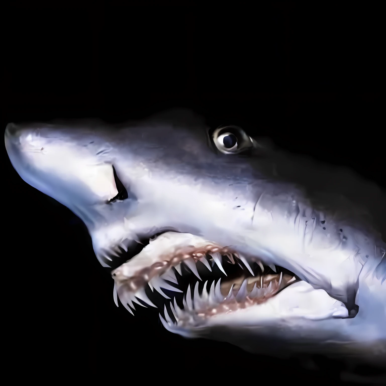 there is a shark with a very large mouth and sharp teeth, shark - human face, shark face, my son! the jaws that bite, anthropomorphic shark, megalodon, shark teeth, scary fish, thresher shark human hybrid, shark head, shark, jaws, sharp jaw, from jaws (1975), half wolf half shark