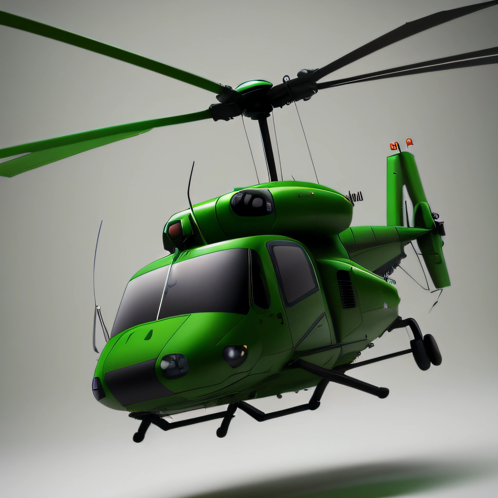 a close up of a green helicopter flying through the air, helicopter, airbrush render, closeup shot, 3 d render n - 9, close - up shot, close-up shot, depicted as a 3 d render, helicopters, concept art-h 640, closeup portrait shot, rendered illustration, close up angle, cgi rendering, hd illustration, air support