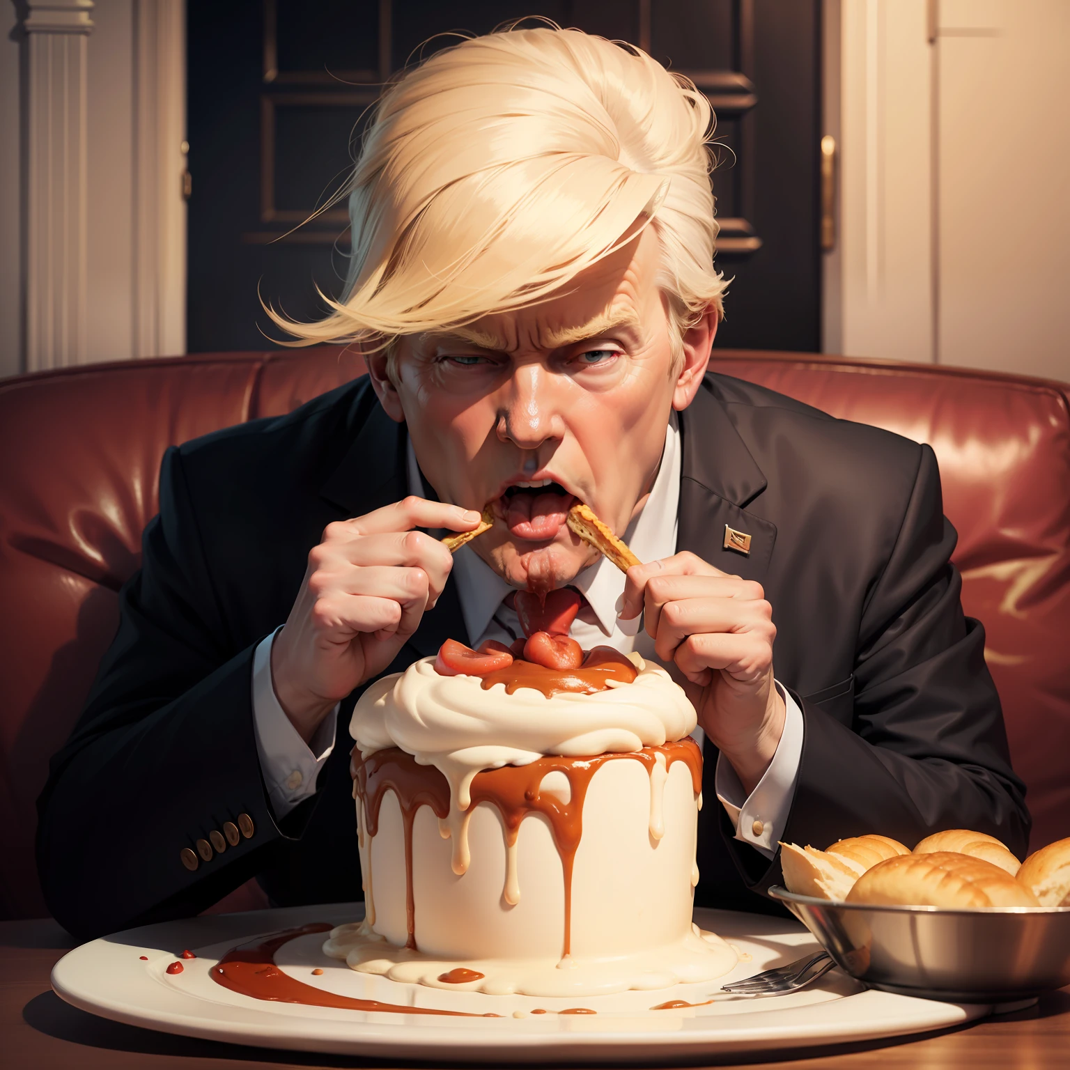 Trump eats