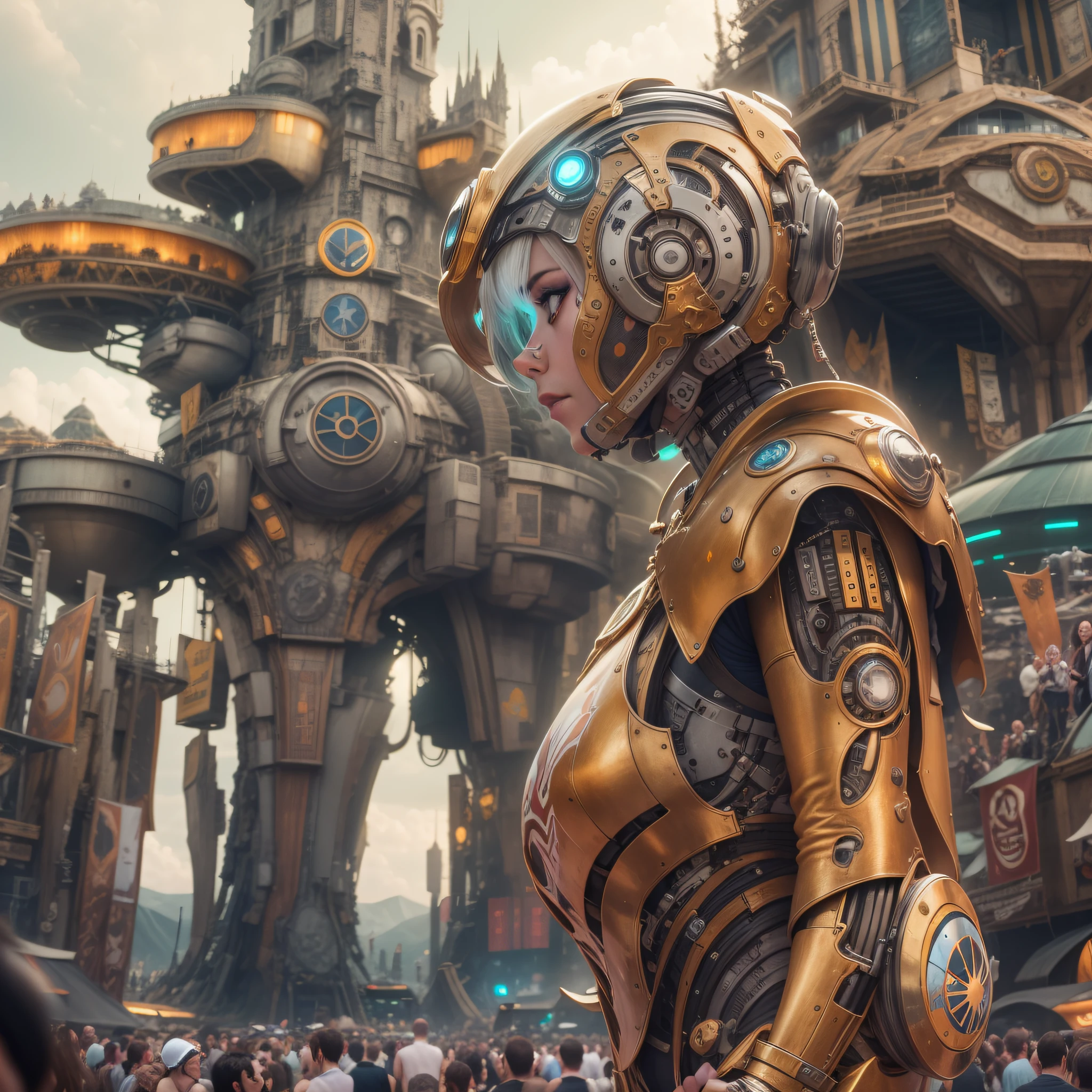 basado_en_la_pelicula_tomorrowland__mujer_cyborg__mitad_robot_en_tomorrowlan_observando_los_inmensos_edificios_de_fantasia_color_plata__oro.