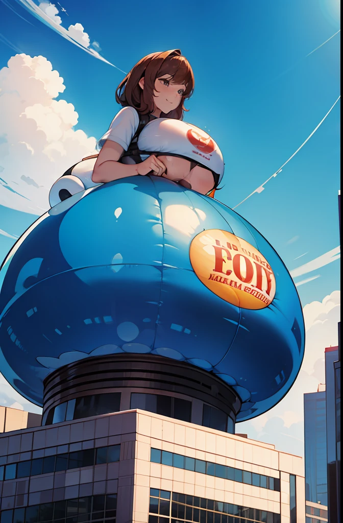 Mother becomes inflatable at her son's request and son asks mother if she can turn her whole body into a giant inflatable pooltoy