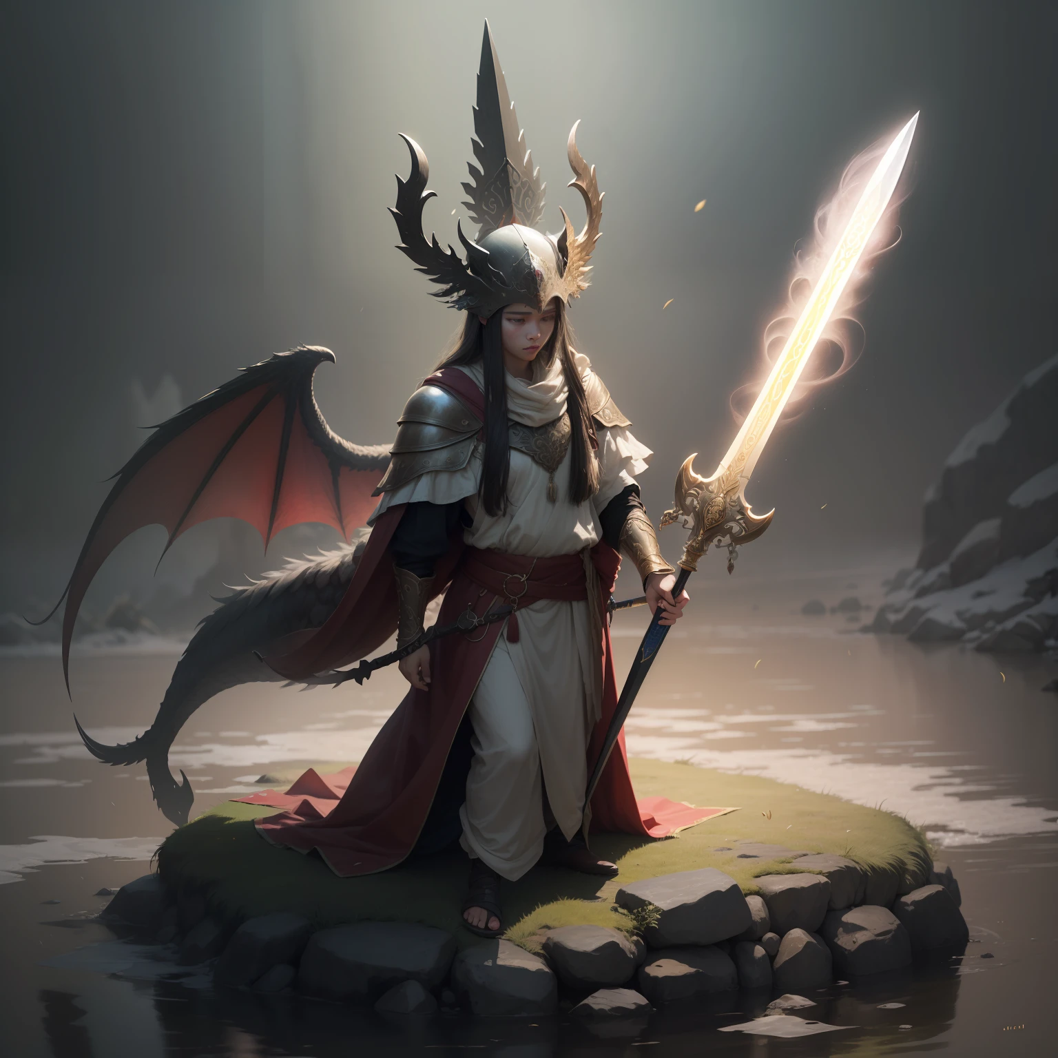 The sword is 2 feet 1 inch long,The sword body is cast and thin,There is a faint cold light,The hilt of the sword is a golden dragon carving,It looks extremely majestic,The blade of the sword was extremely sharp, and the real blade at that time was like autumn frost。