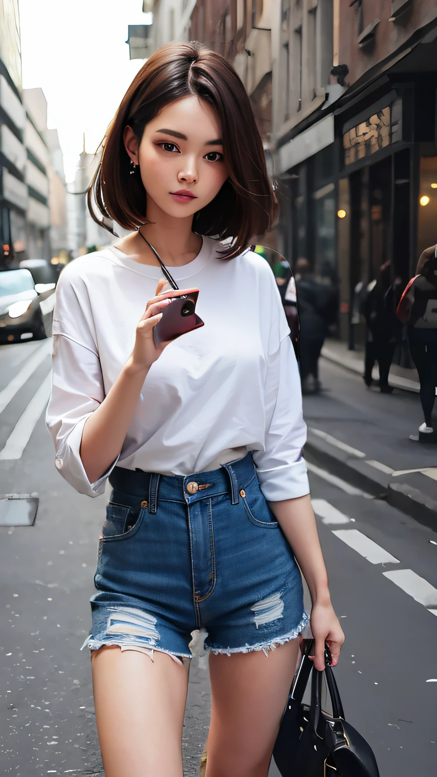 Beautiful woman with brown hair