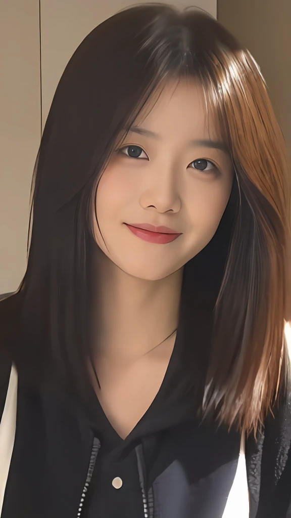 ((Best picture quality, 8K, tmasterpiece:1.3)), 1girll, Beautiful woman with slender abs:1.3,Fixed face shape,(Casual hairstyle, No leakage of big breasts:1.2), shift dresses:1.1, Ultra-fine face, A detailed eye, 二重まぶた,ssmile,Home
