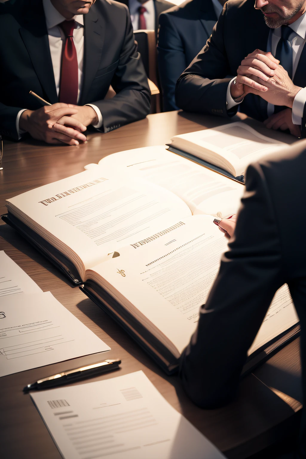 There is a group of oligarchs debating economic issues on the European continent