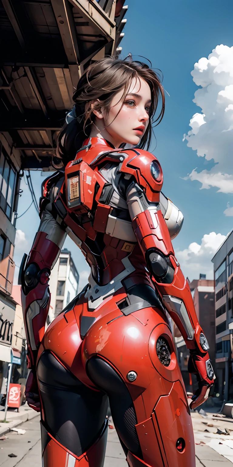(1girl:1.3), solo, __body-parts__, official art, unified 8k wallpaper, super detailed, beautiful and aesthetic, beautiful, masterpiece, best quality, raw, masterpiece, super fine photo, best quality, super high resolution, photorealistic photo, sunlight, full-body portrait, amazingly beautiful, sexy, hot, dynamic pose, delicate face, vibrant eyes, (viewed from the side), she is wearing a futuristic Iron Man mech, red and gold color scheme, Very detailed abandoned warehouse background, detailed face, detailed complex busy background, messy, gorgeous, milky white, highly detailed skin, realistic skin details, visible pores, sharp focus, volumetric fog, 8k UHD, DSLR camera, high quality, film grain, fair skin, photo realism, lomography, huge metropolis in future dystopia, seen from below, translucent