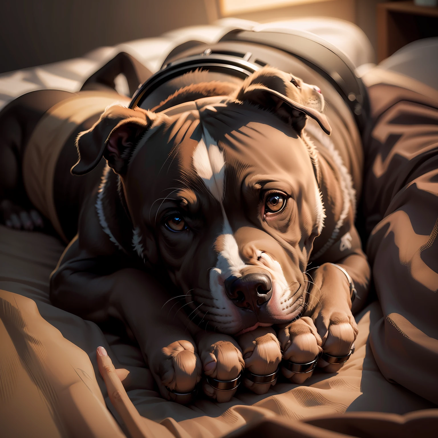 (alta qualidade) relogio gshock em um cachorro pitbull